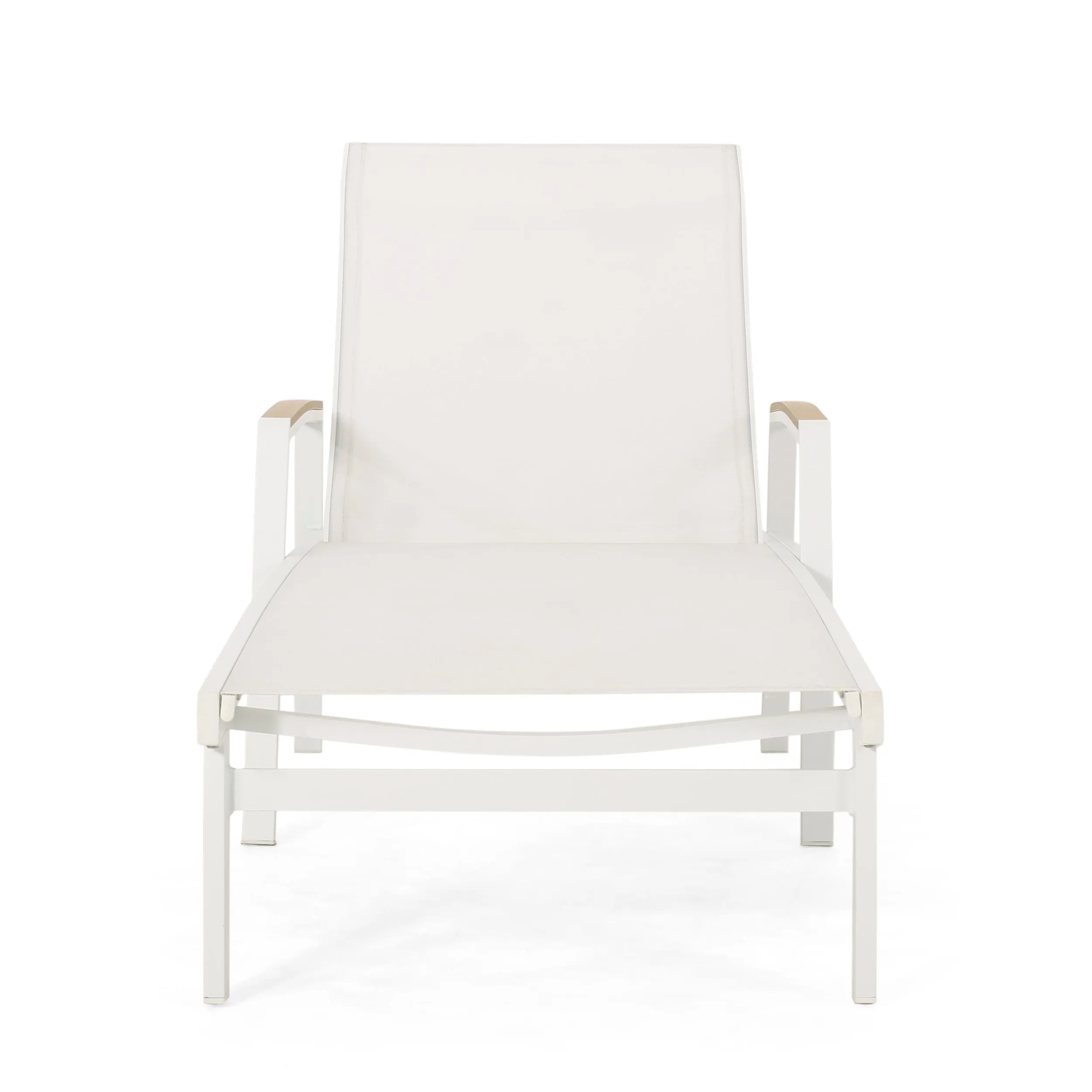 Outdoor Aluminum Chaise Lounge with Mesh Seating (Set of 4) - NH625313