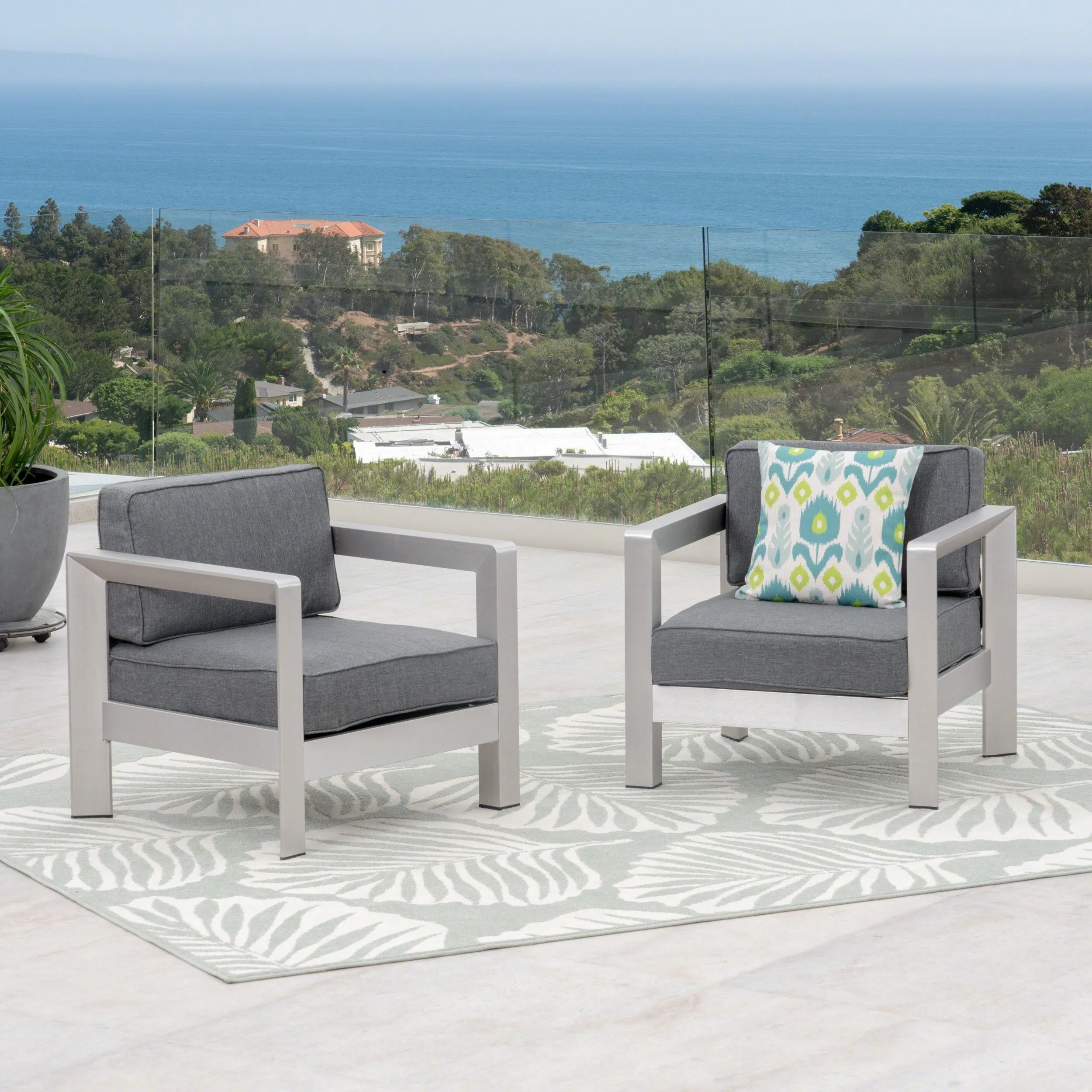 Outdoor Aluminum Club Chairs - NH264603 patio chairs, outdoor seating