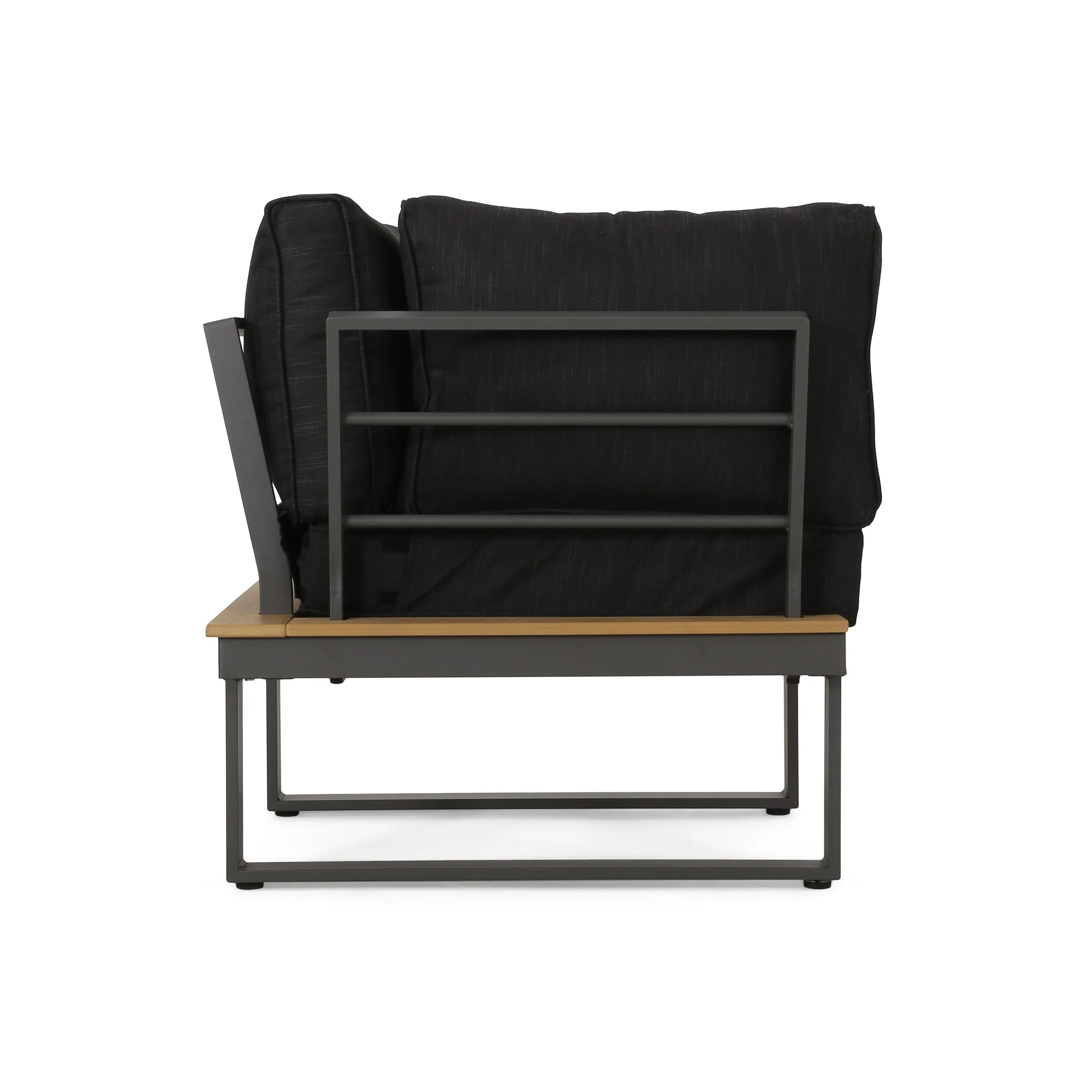 Outdoor Aluminum V-Shaped 5 Seater Sofa Set with Cushions - NH203313