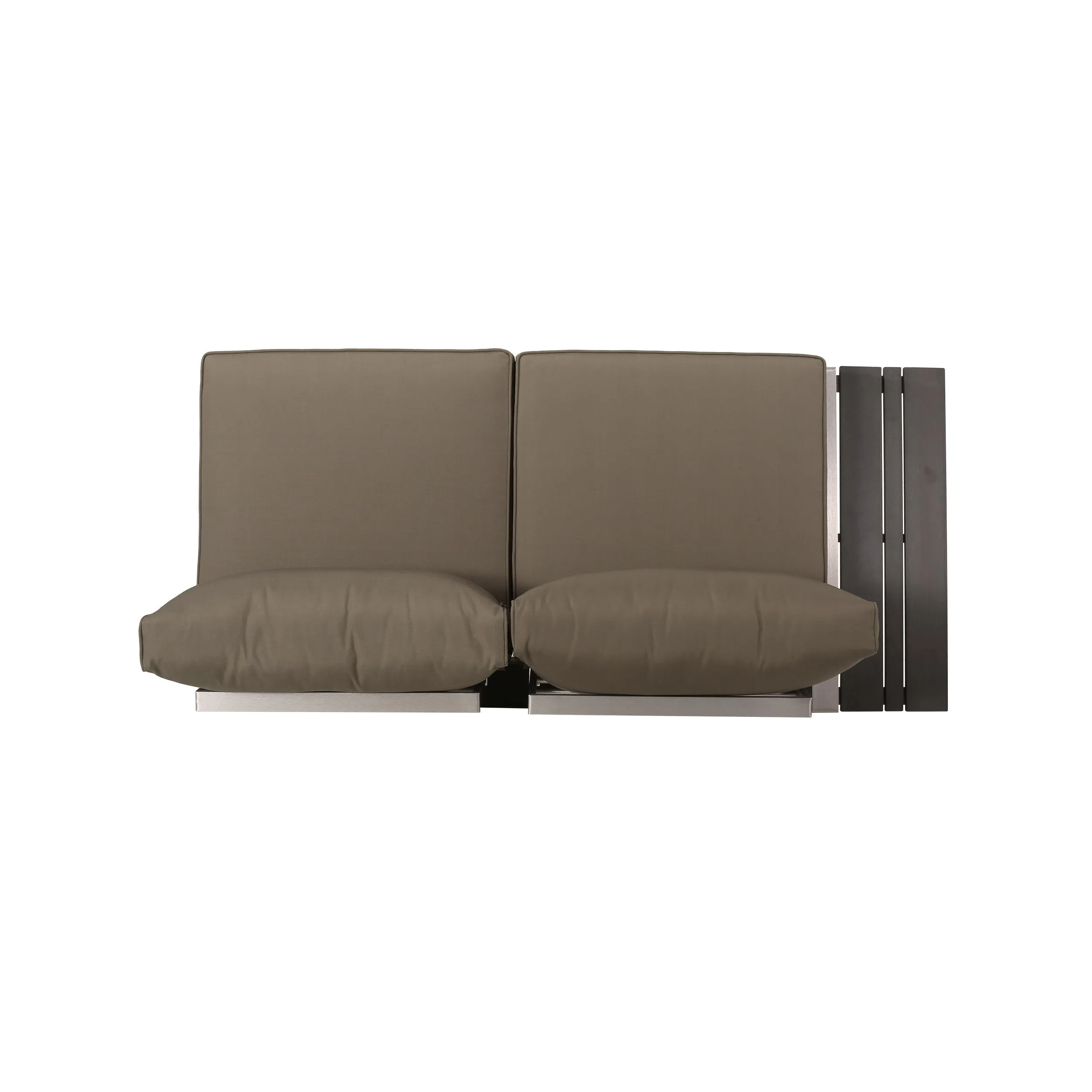 Outdoor Aluminum V-Shaped 5 Seater Sofa Set with Cushions - NH203313