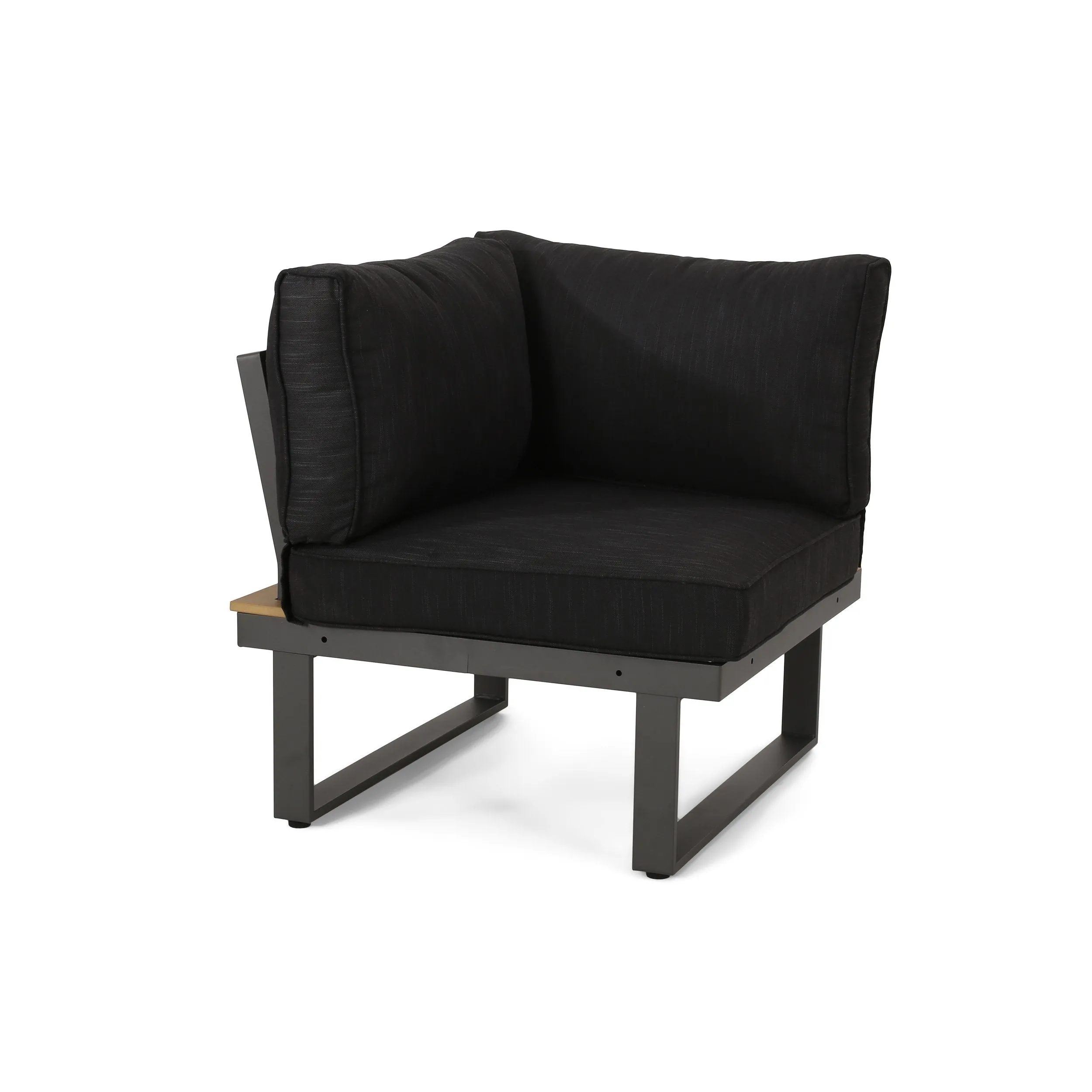 Outdoor Aluminum V-Shaped 5 Seater Sofa Set with Cushions - NH203313