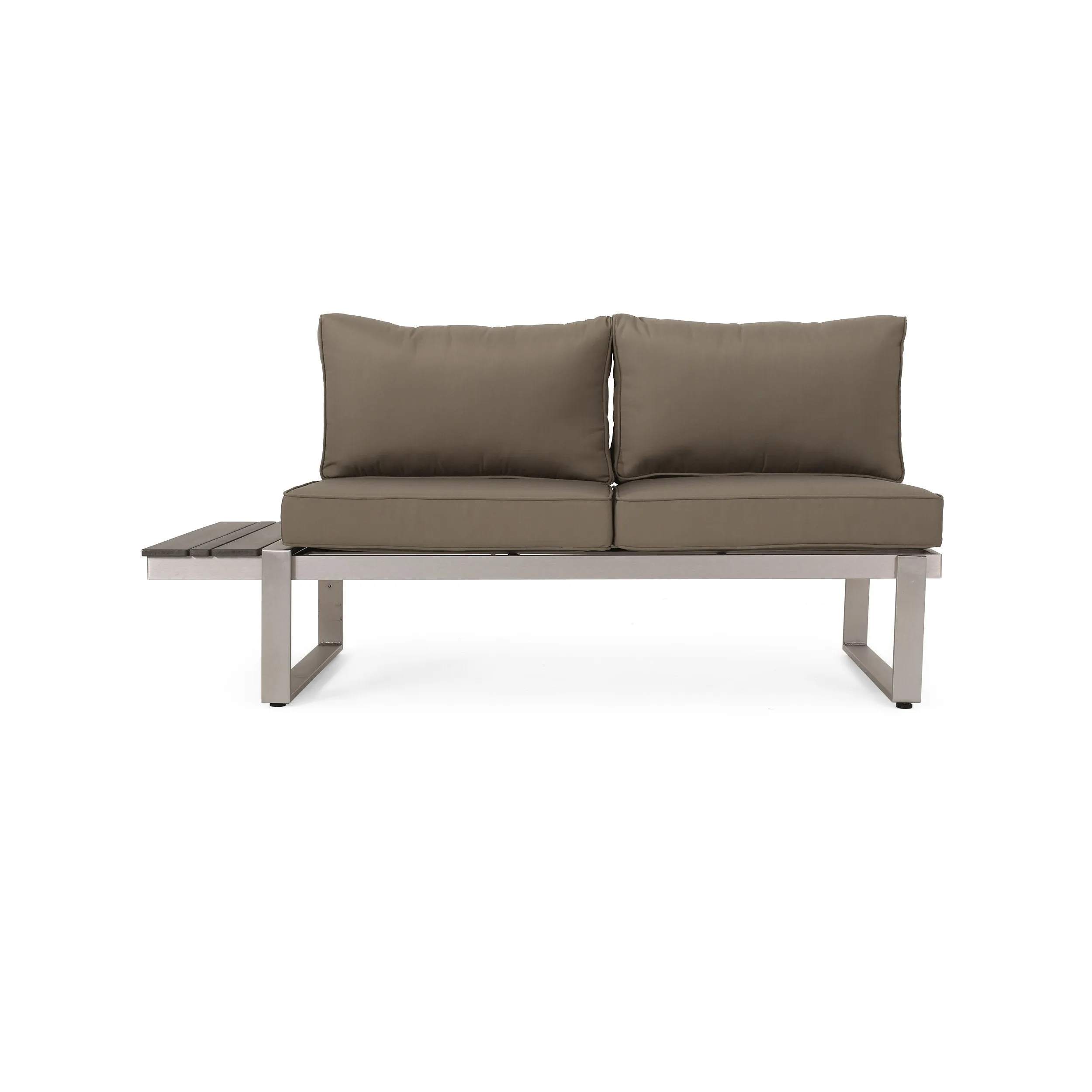 Outdoor Aluminum V-Shaped 5 Seater Sofa Set with Cushions - NH203313