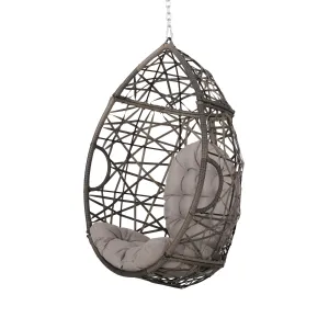 Outdoor and Indoor Wicker Hanging Chair with 8 Foot Chain (NO STAND) - NH584313 patio chairs, outdoor seating