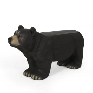 Outdoor Bear Garden Bench, Matte Black - NH595513 patio chairs, outdoor seating