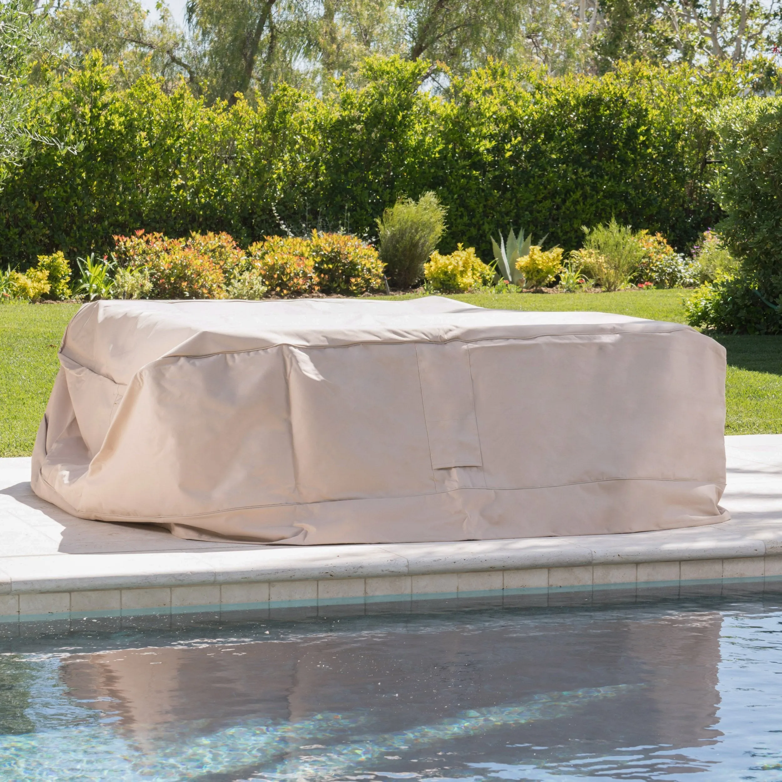 Outdoor Beige Waterproof Fabric Chat Set Cover - NH515003 patio chairs, outdoor seating