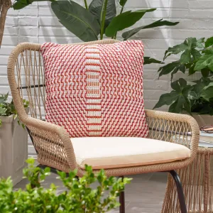 Outdoor Boho Yarn Throw Pillow - NH549703 patio chairs, outdoor seating