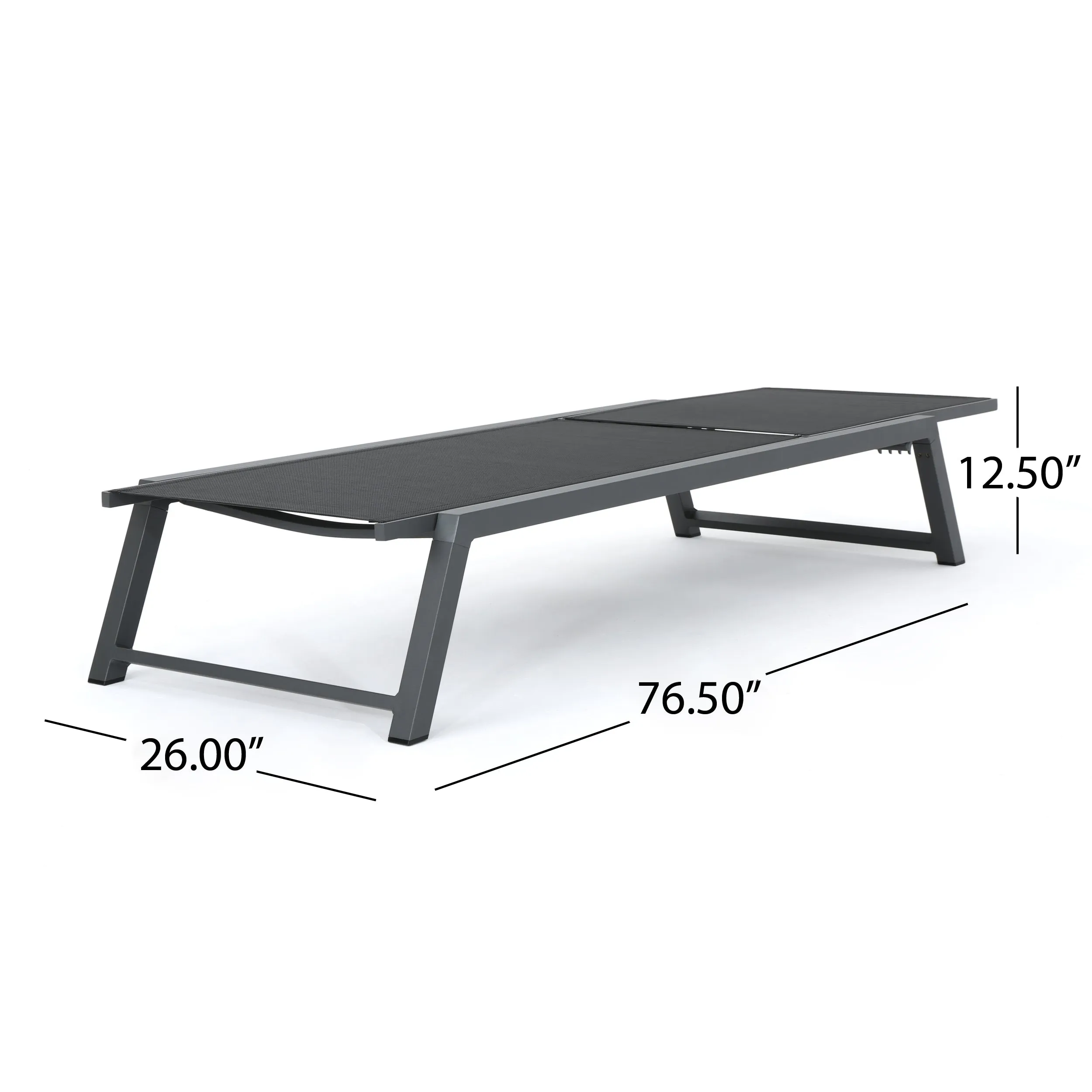 Outdoor Chaise Lounge with Finished Aluminum Frame - NH163303