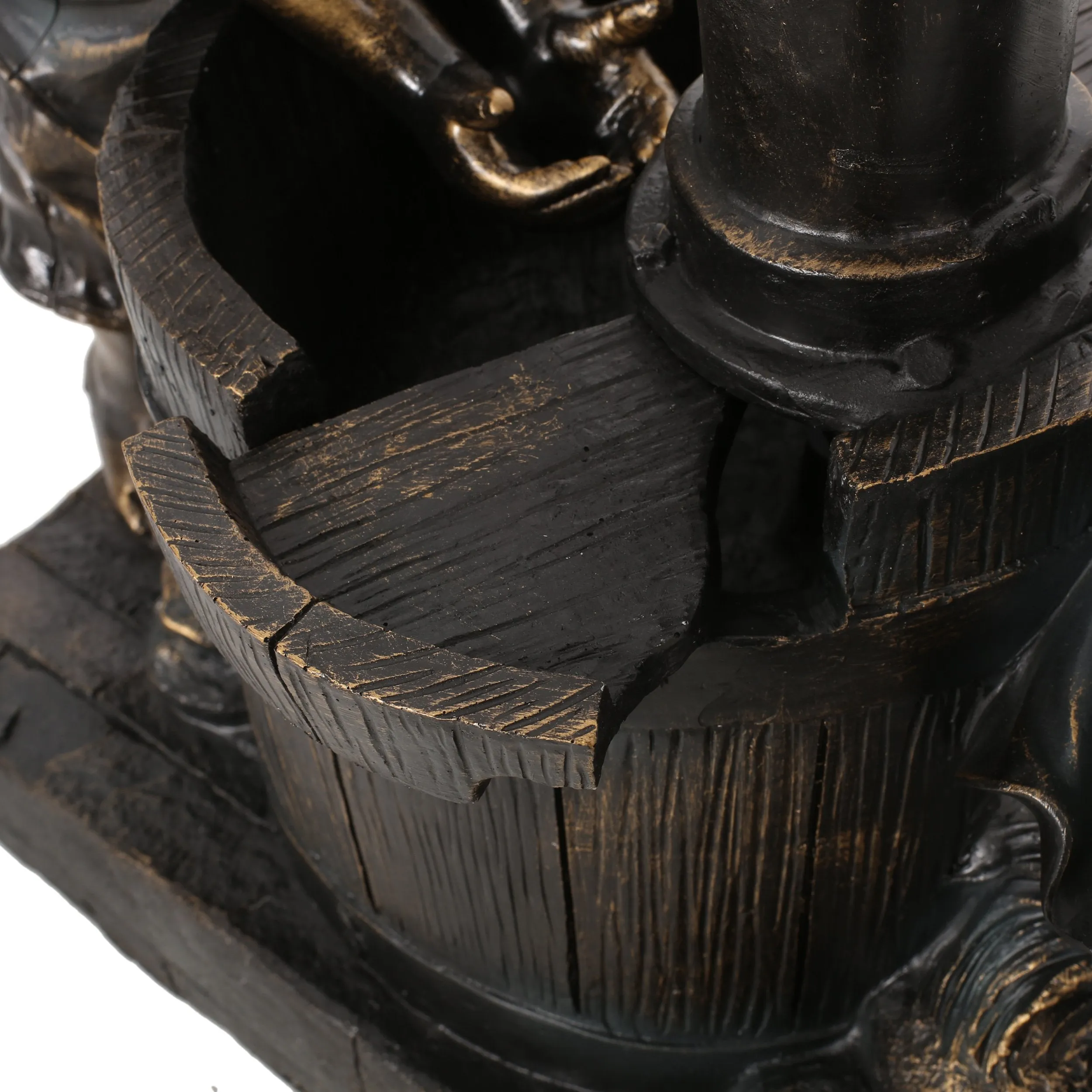 Outdoor Children at Water Pump Fountain, Dark Brown - NH773413