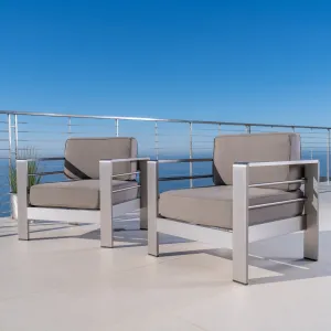 Outdoor Club Chairs w/ Water Resistant Cushions - NH716003 patio chairs, outdoor seating