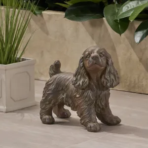 Outdoor Cocker Spaniel Dog Garden Statue, Brown Finish - NH652903 patio chairs, outdoor seating