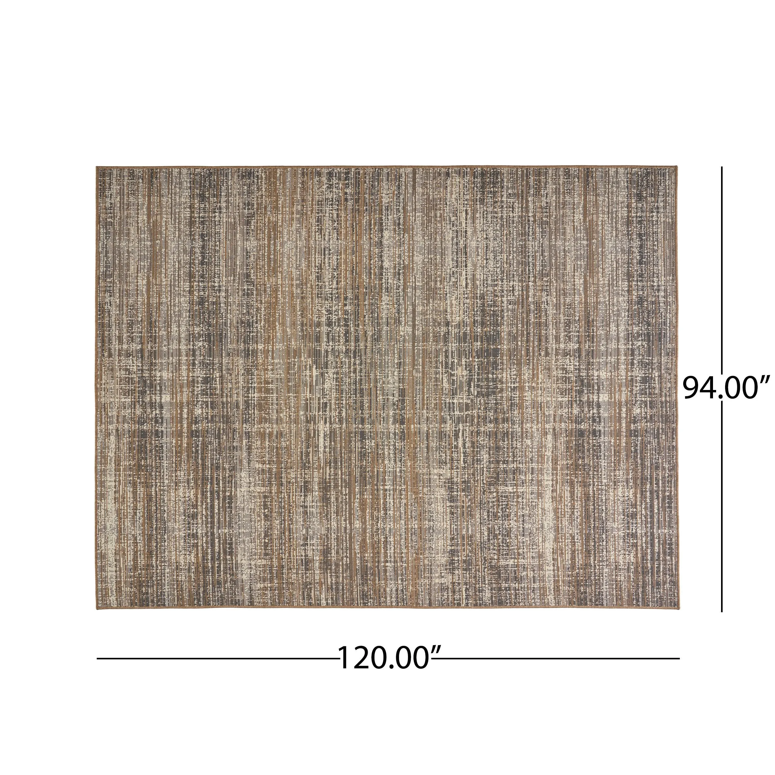 Outdoor Contemporary Area Rug, Gray and Beige - NH945803