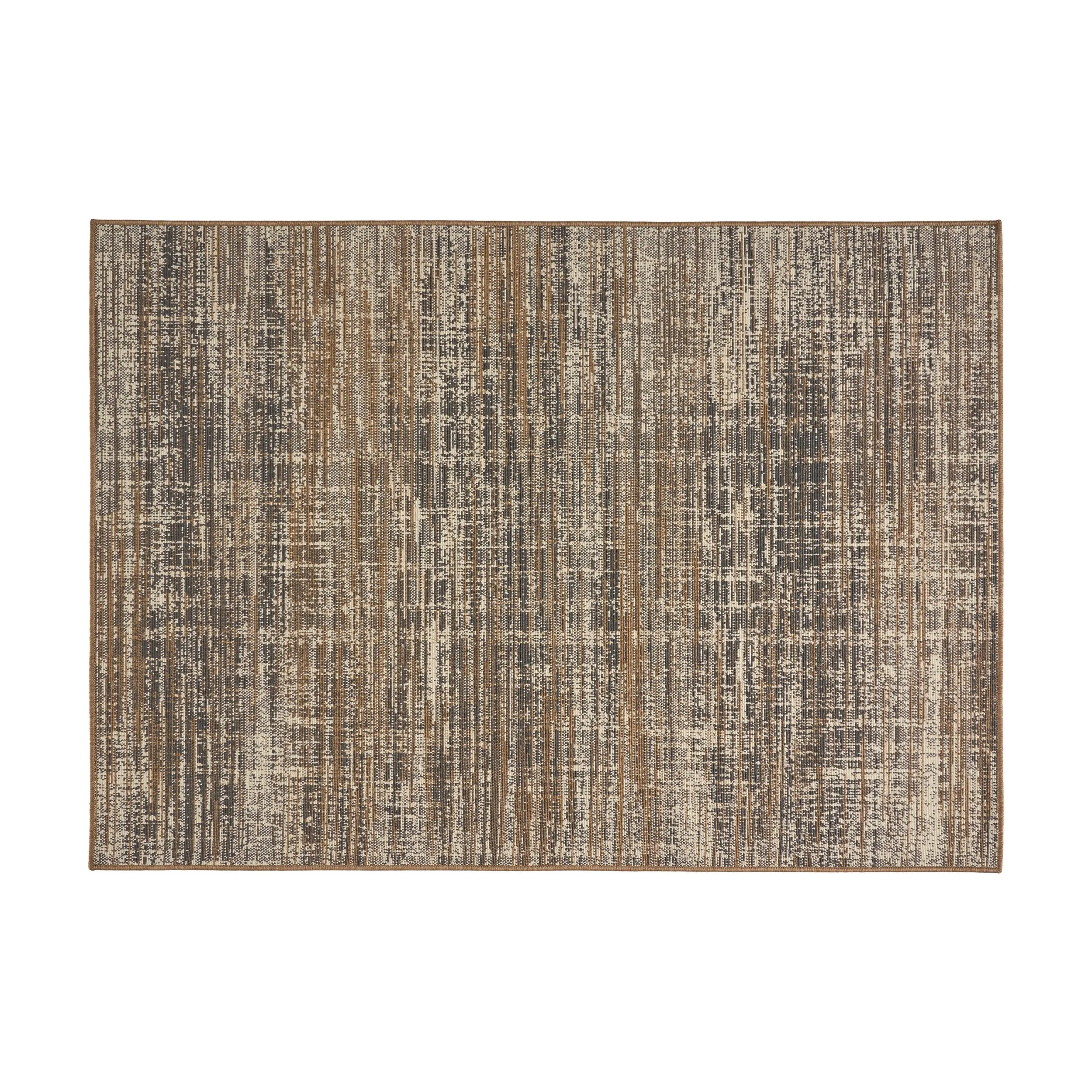 Outdoor Contemporary Area Rug, Gray and Beige - NH945803
