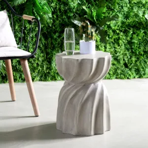 Outdoor Contemporary Lightweight Concrete Accent Side Table - NH867213 patio chairs, outdoor seating