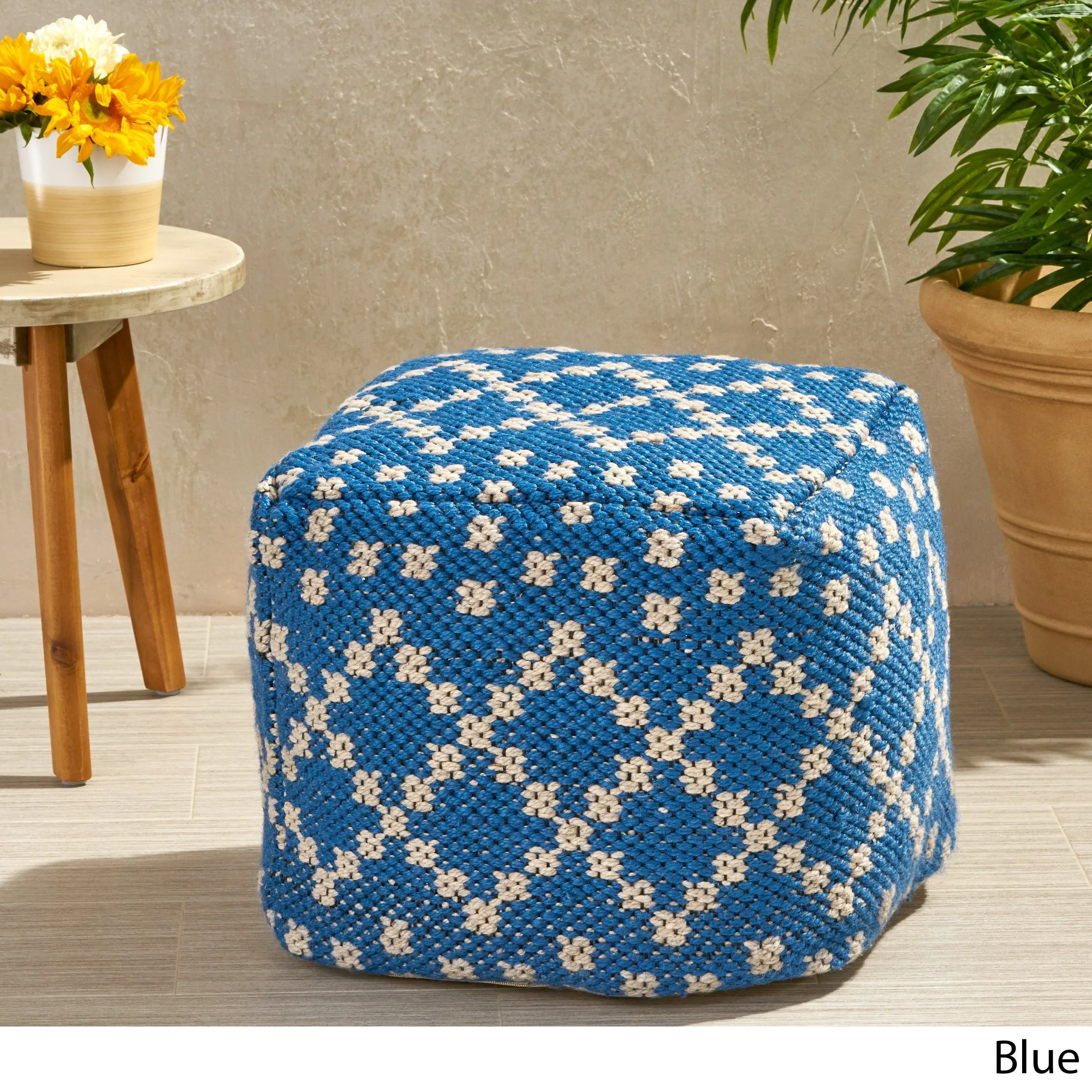 Outdoor Cube Pouf - NH616703 patio chairs, outdoor seating