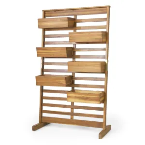 Outdoor Customizable Acacia Wood Plant Stand, Teak - NH673413 patio chairs, outdoor seating