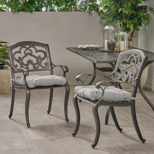 Outdoor Dining Chair with Cushion (Set of 2) - NH411013 patio chairs, outdoor seating