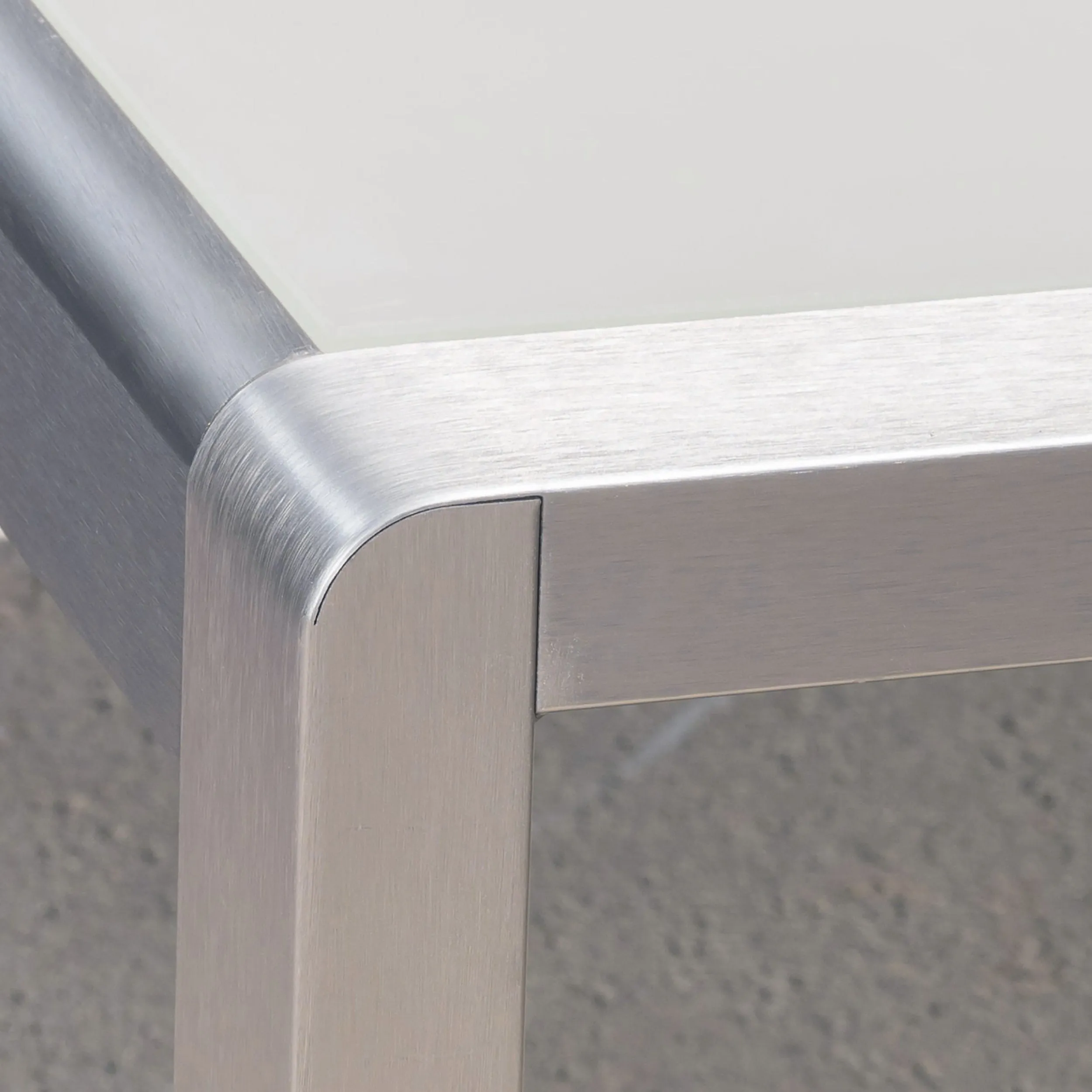 Outdoor Dining Table - Anodized Aluminum - Tempered Glass Table Top - Square - Silver and Gray - 35-inch - NH410703