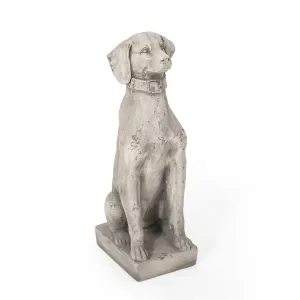 Outdoor Dog Garden Statue, Antique White - NH263413 patio chairs, outdoor seating