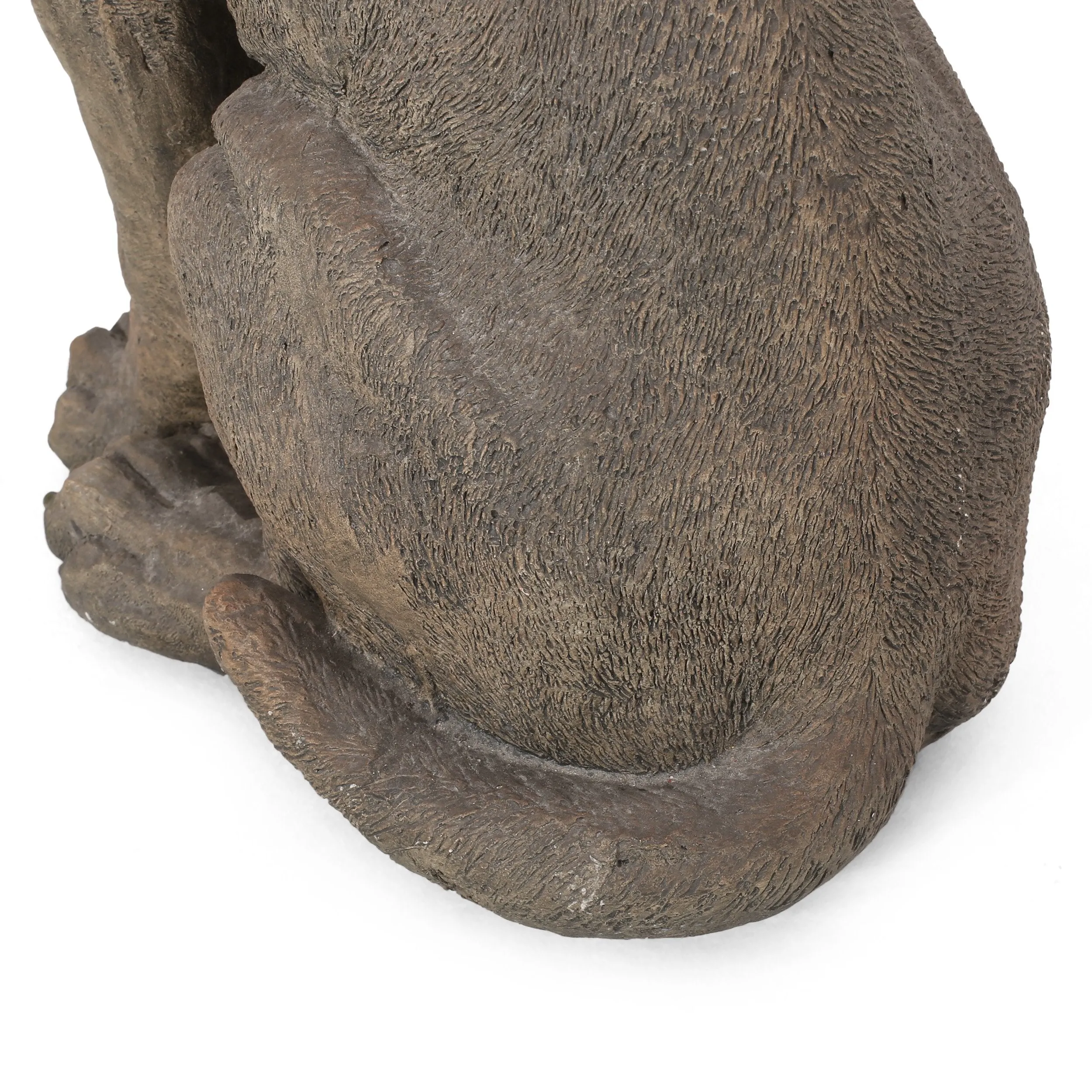 Outdoor Dog Garden Statue, Dark Brown - NH163413