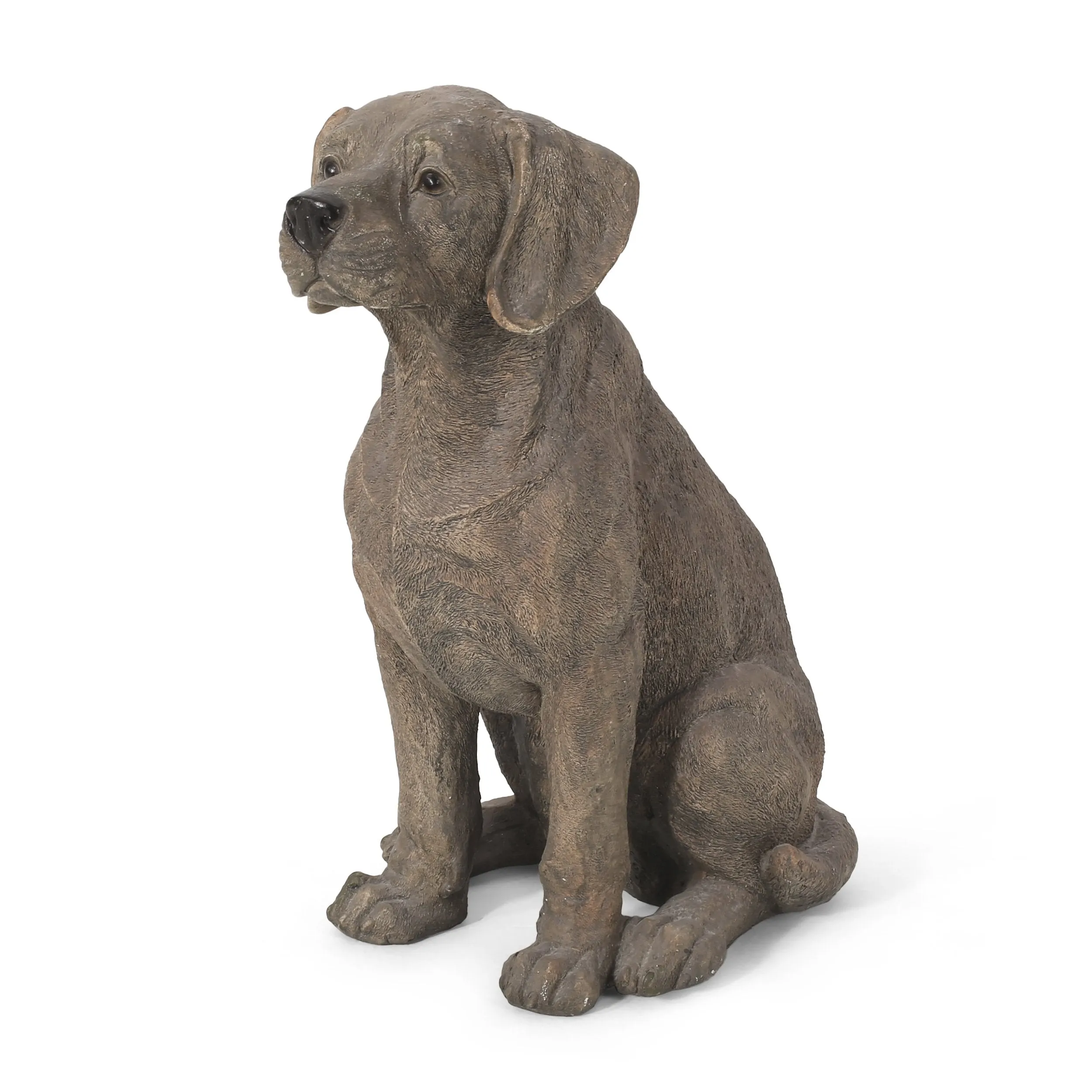 Outdoor Dog Garden Statue, Dark Brown - NH163413 patio chairs, outdoor seating