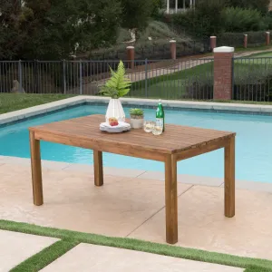Outdoor Expandable Teak Finished Acacia Wood Dining Table - NH155303 patio chairs, outdoor seating