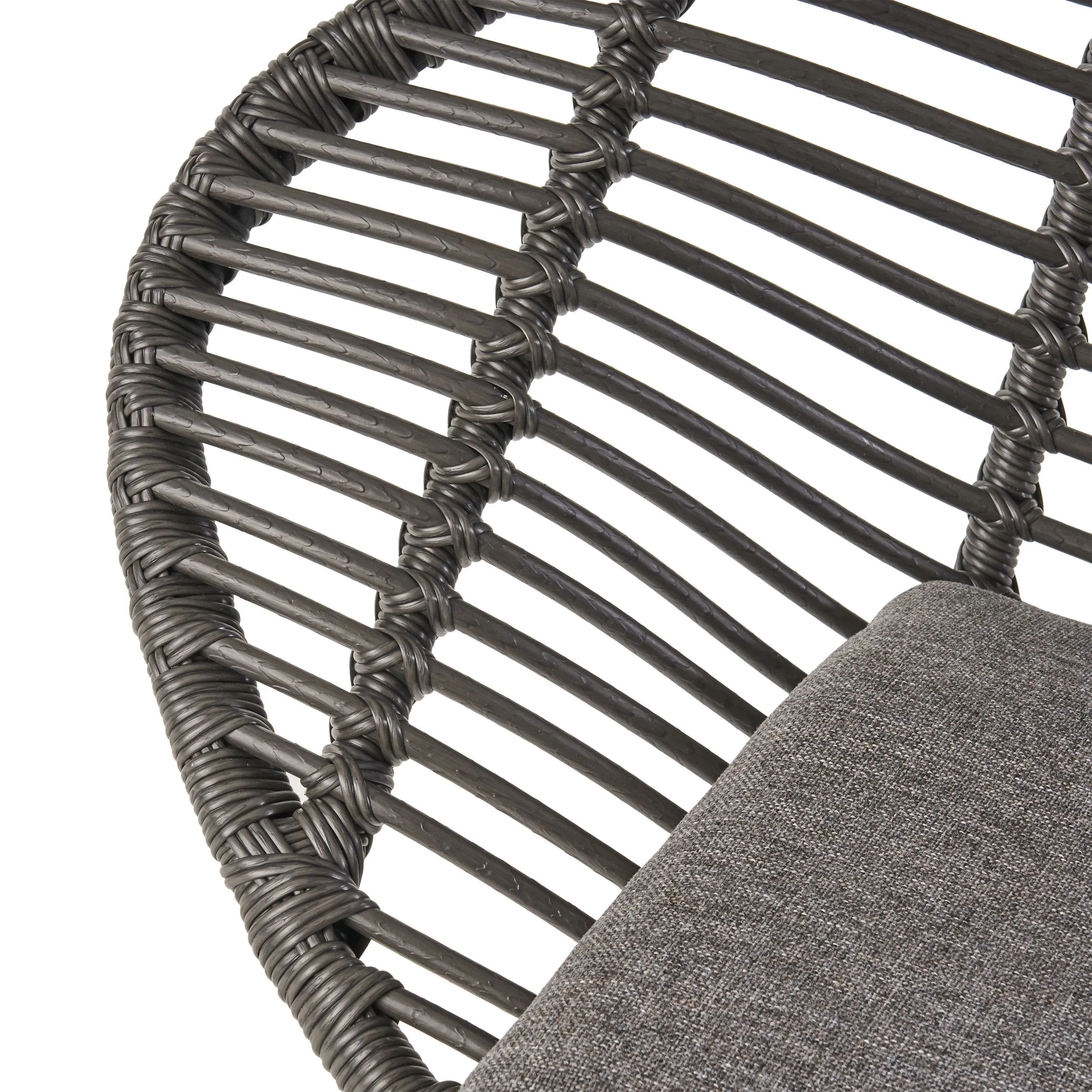 Outdoor Faux Wicker 2 Seater Chat Set with Tempered Glass Table - NH656903