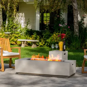 Outdoor Fire Table with Lava Rocks & Tank Holder - NH666692 patio chairs, outdoor seating