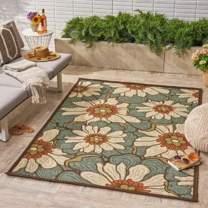 Outdoor Floral Area Rug - NH298403 patio chairs, outdoor seating