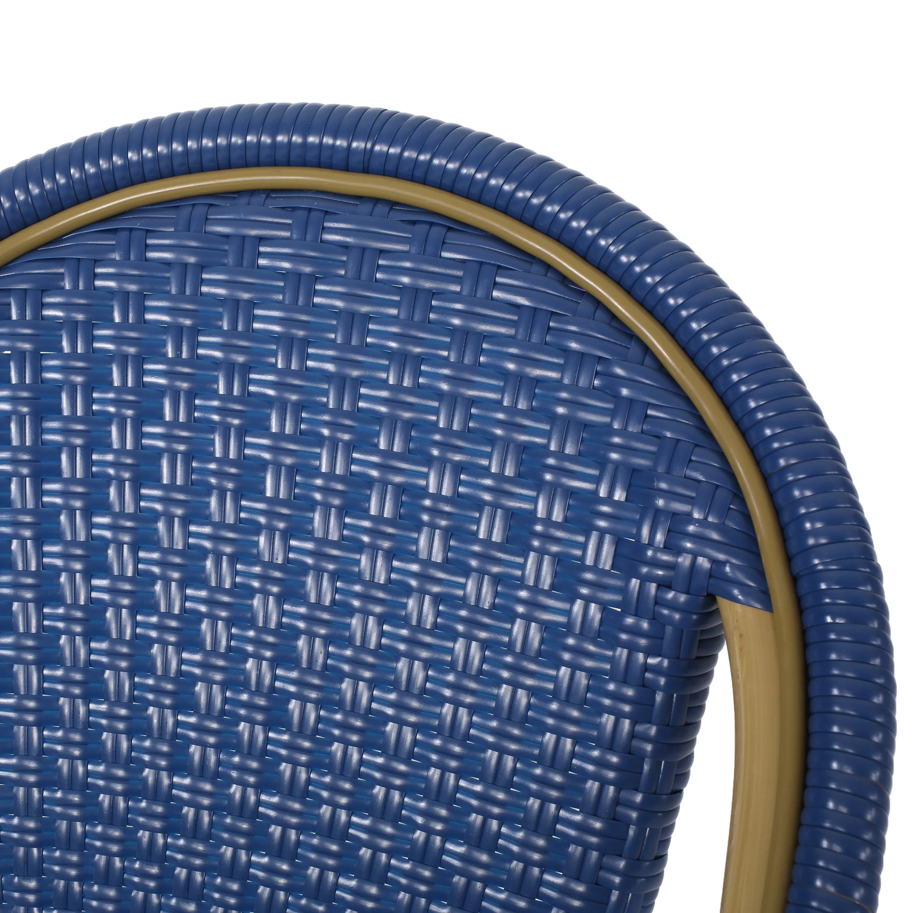 Outdoor French Wicker and Aluminum 29.5 Inch Barstools
