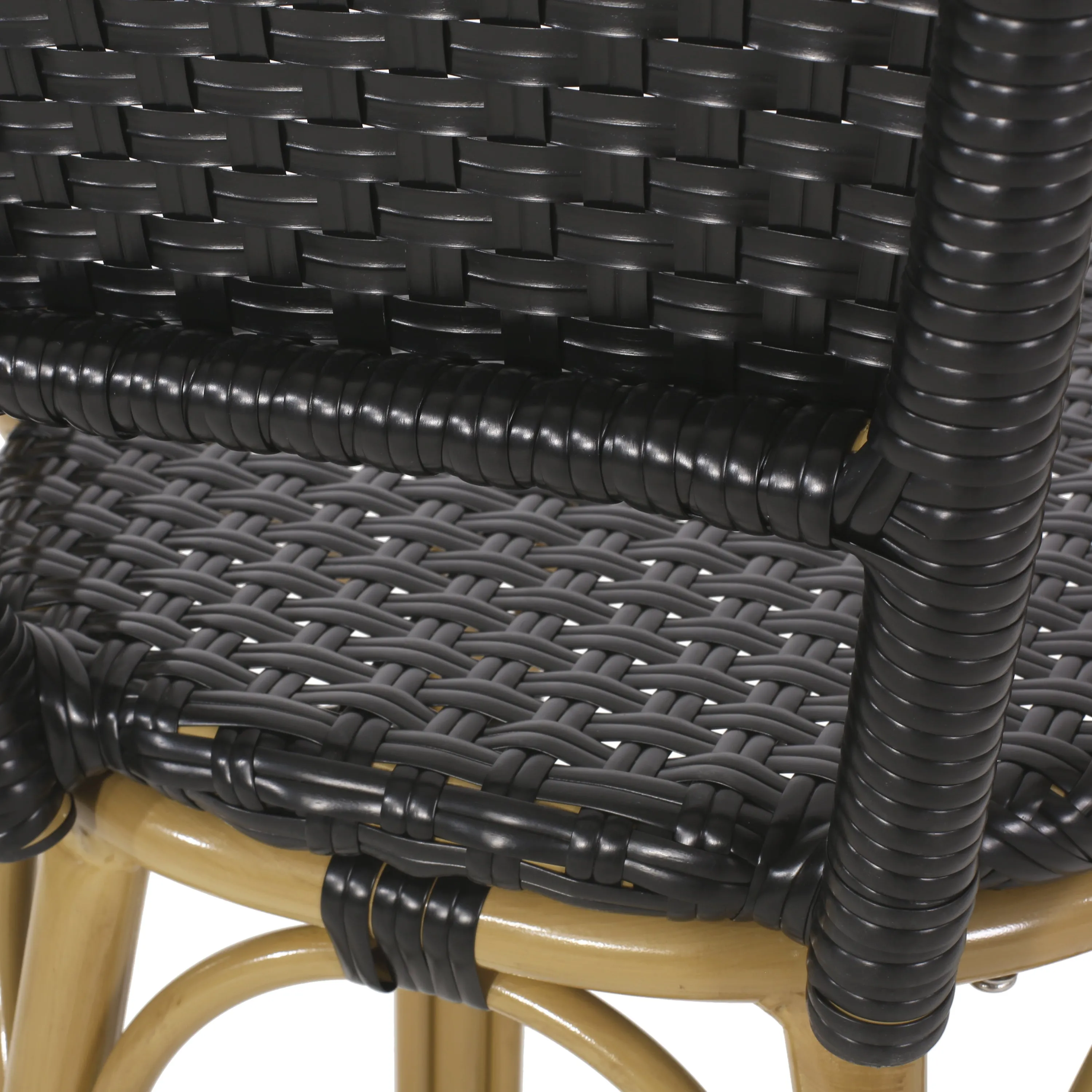 Outdoor French Wicker and Aluminum 29.5 Inch Barstools