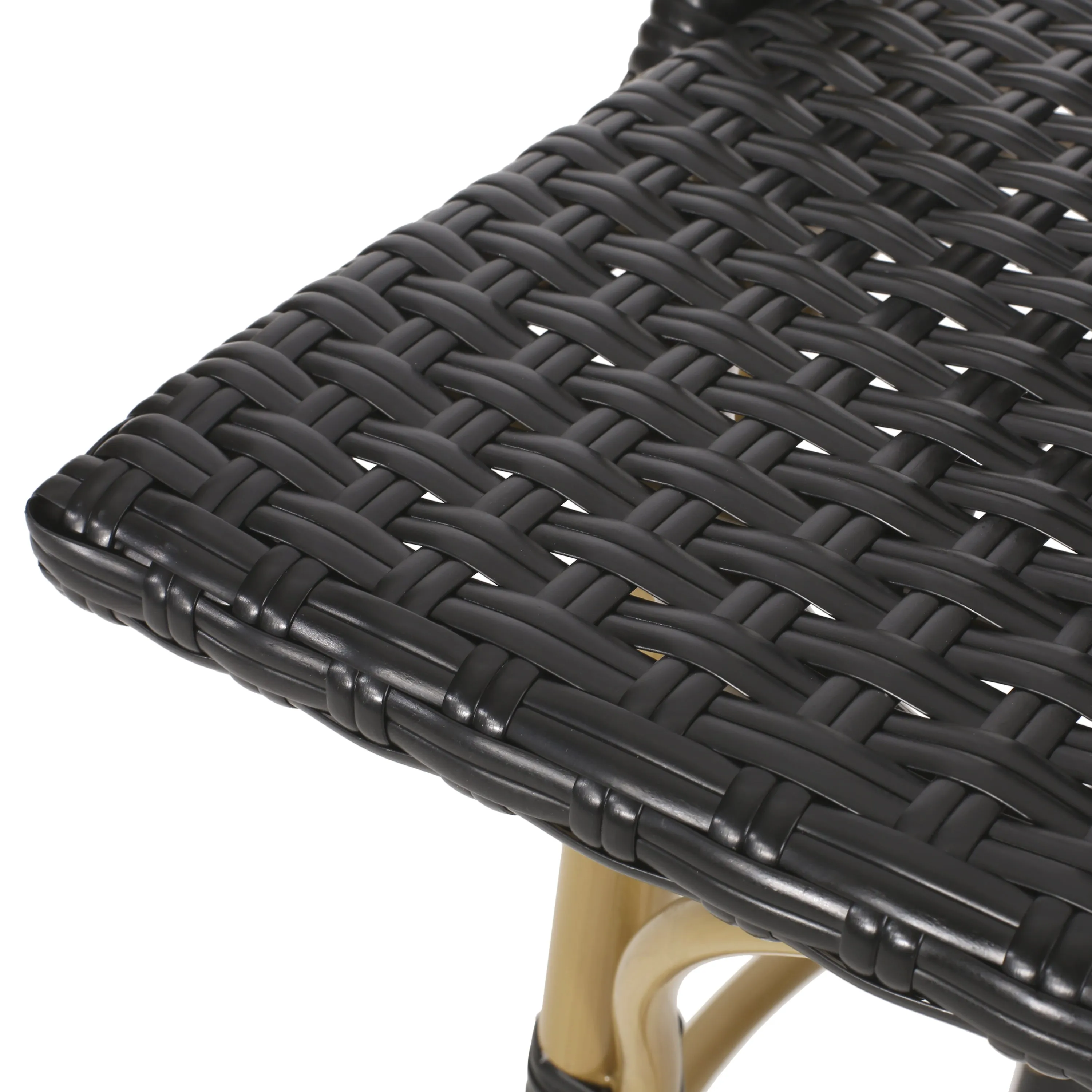 Outdoor French Wicker and Aluminum 29.5 Inch Barstools