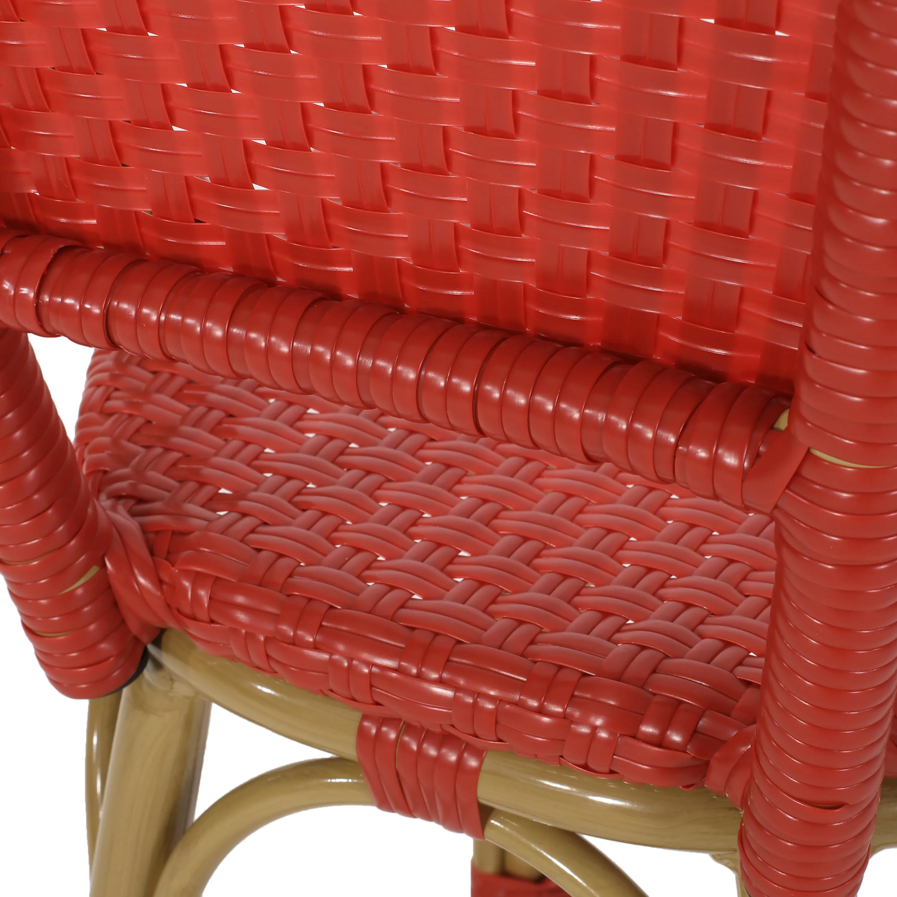 Outdoor French Wicker and Aluminum 29.5 Inch Barstools