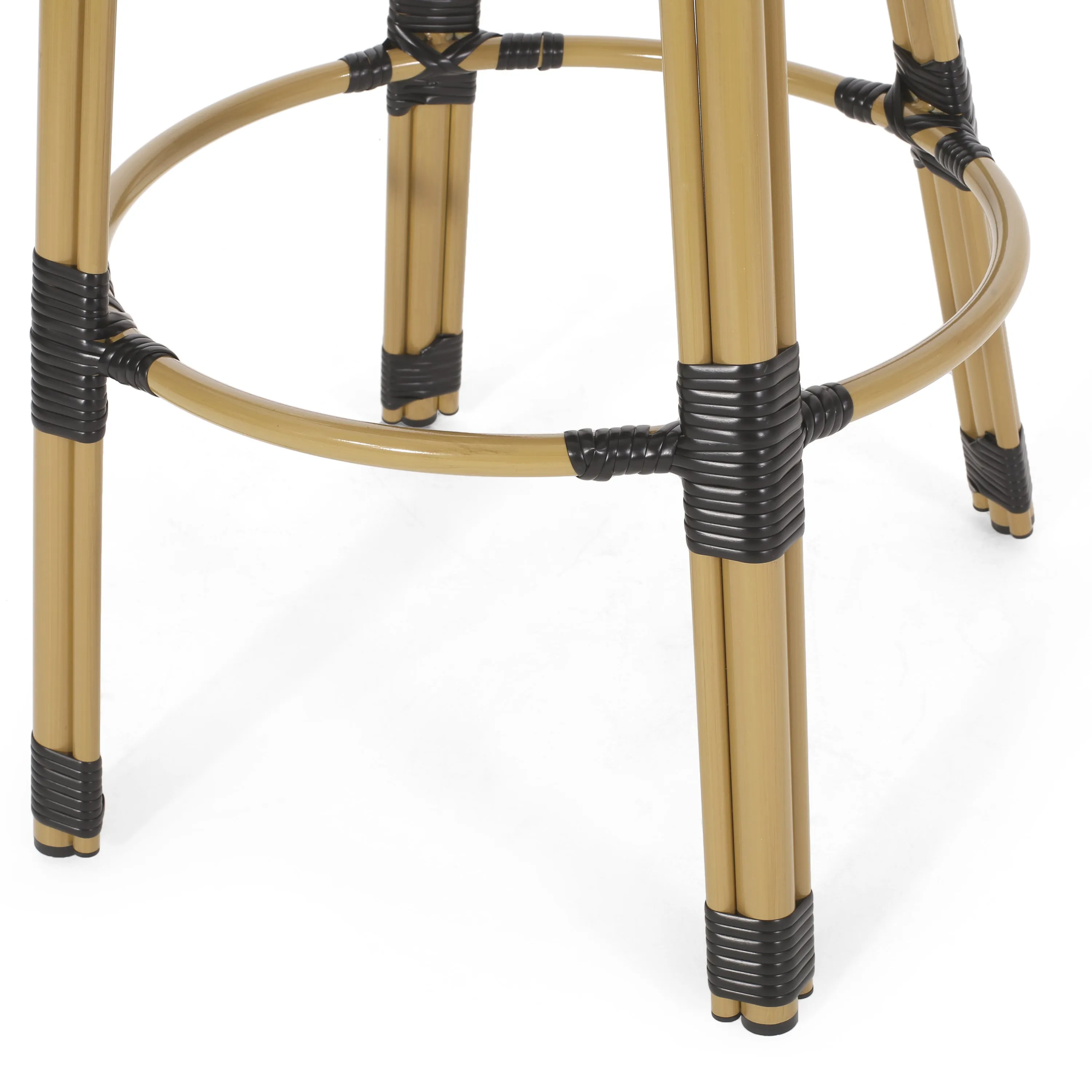 Outdoor French Wicker and Aluminum 29.5 Inch Barstools