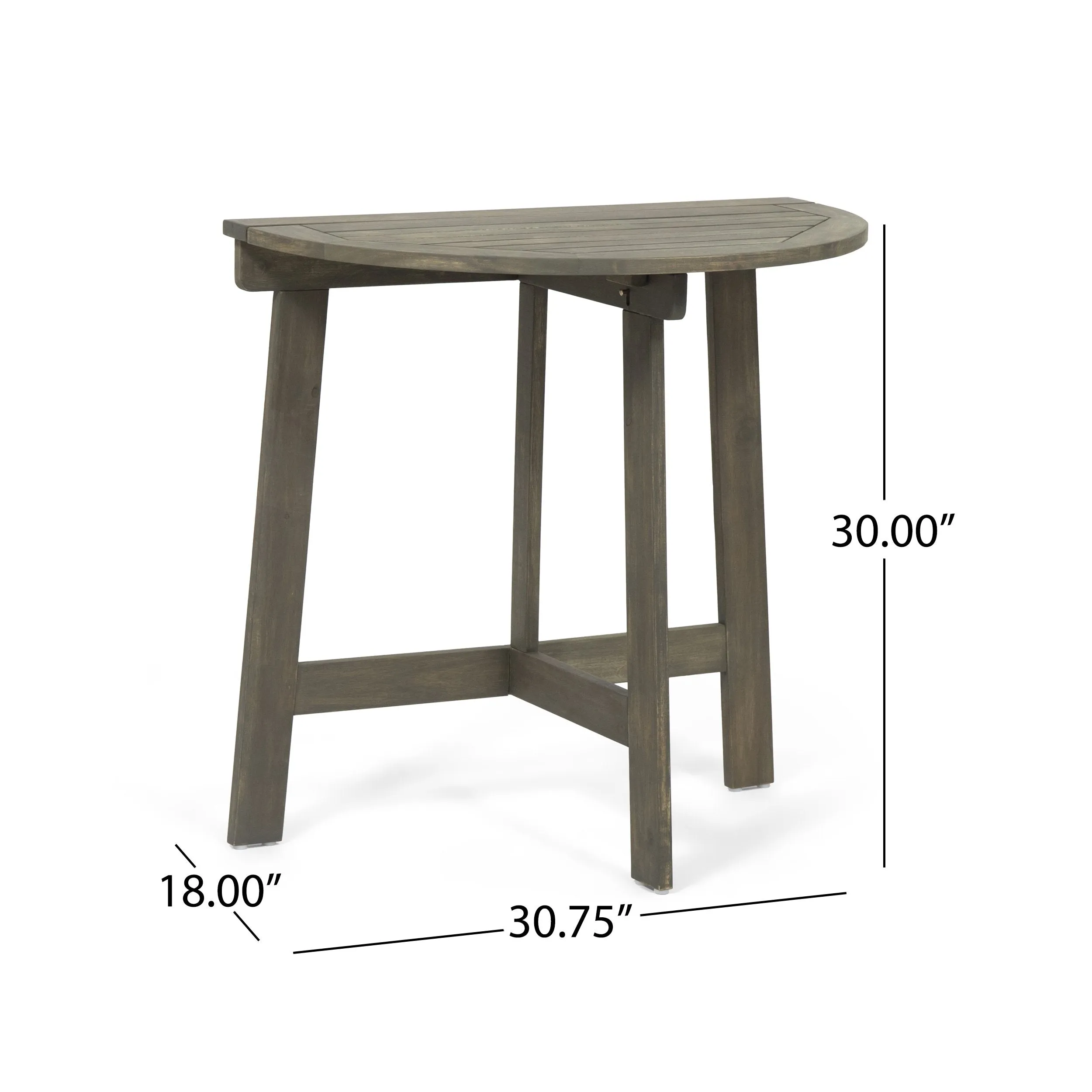 Outdoor Half-Round Acacia Wood Bistro Table - NH618903
