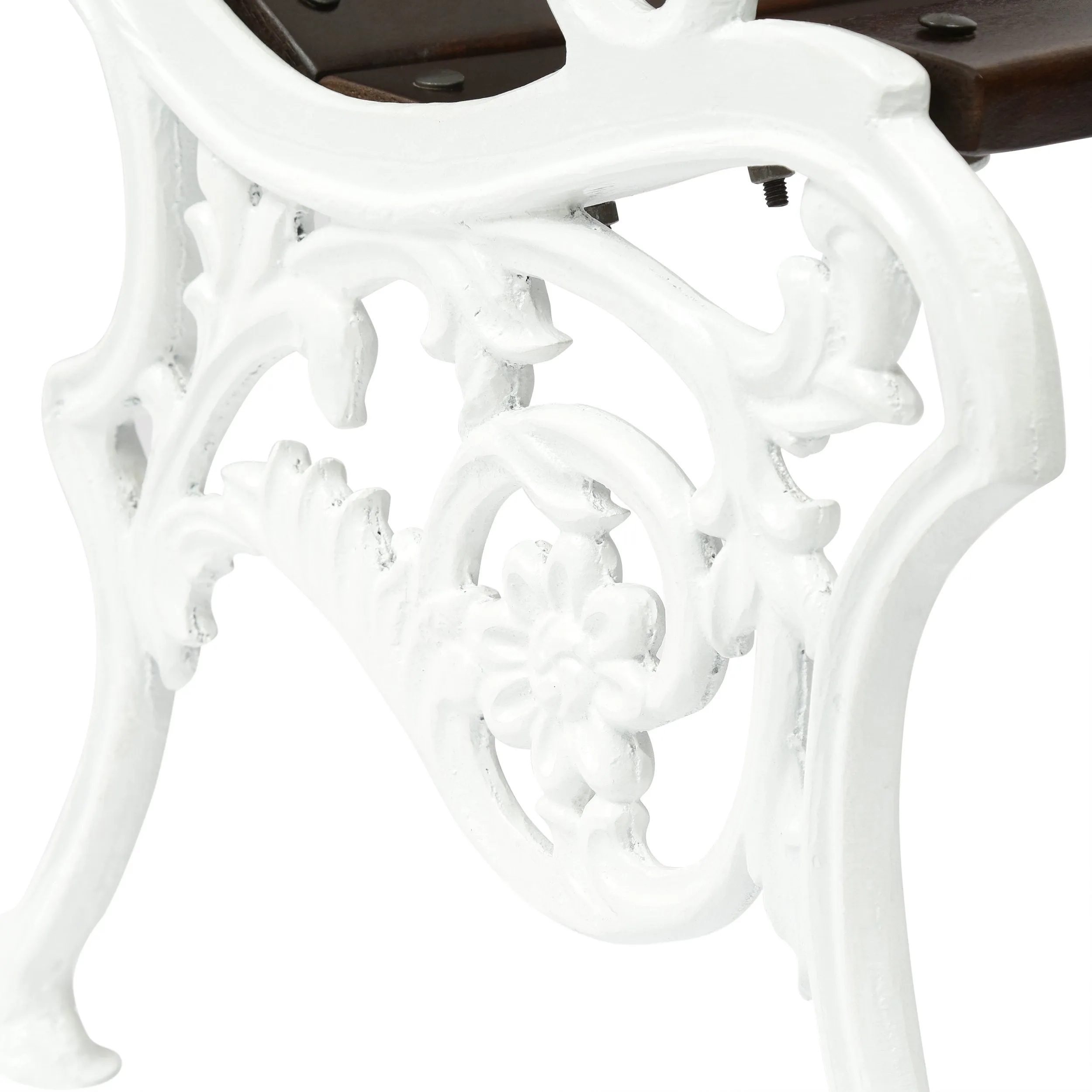Outdoor Handcrafted Mango Wood Chair, Set of 2, Rustic Brown and White - NH571513