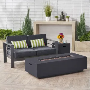 Outdoor Loveseat and Fire Pit Set - NH067403 patio chairs, outdoor seating