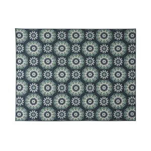 Outdoor Medallion Area Rug, Navy and Green - NH765803 patio chairs, outdoor seating