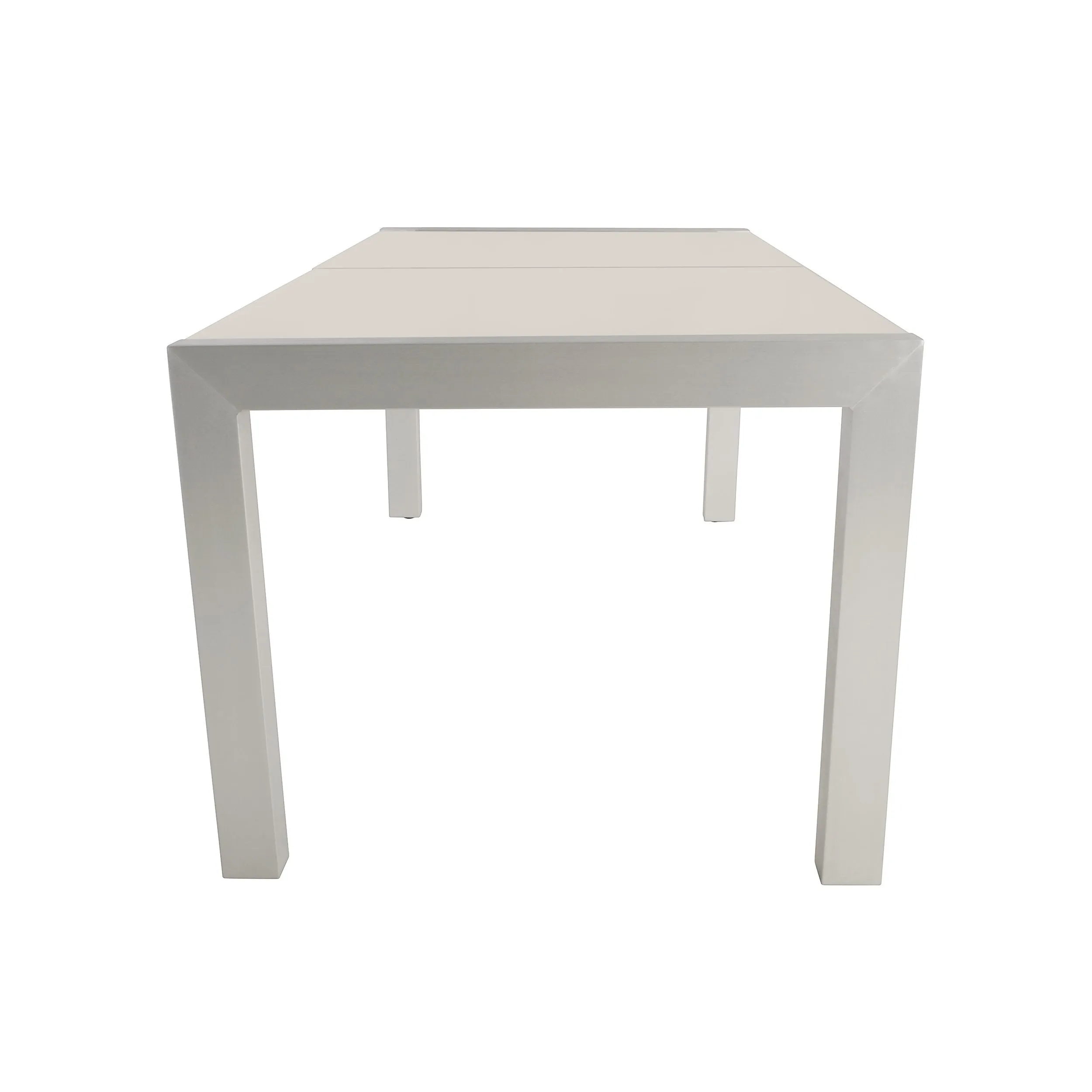 Outdoor Modern 6 Seater Aluminum Dining Set with Tempered Glass Top - NH258013