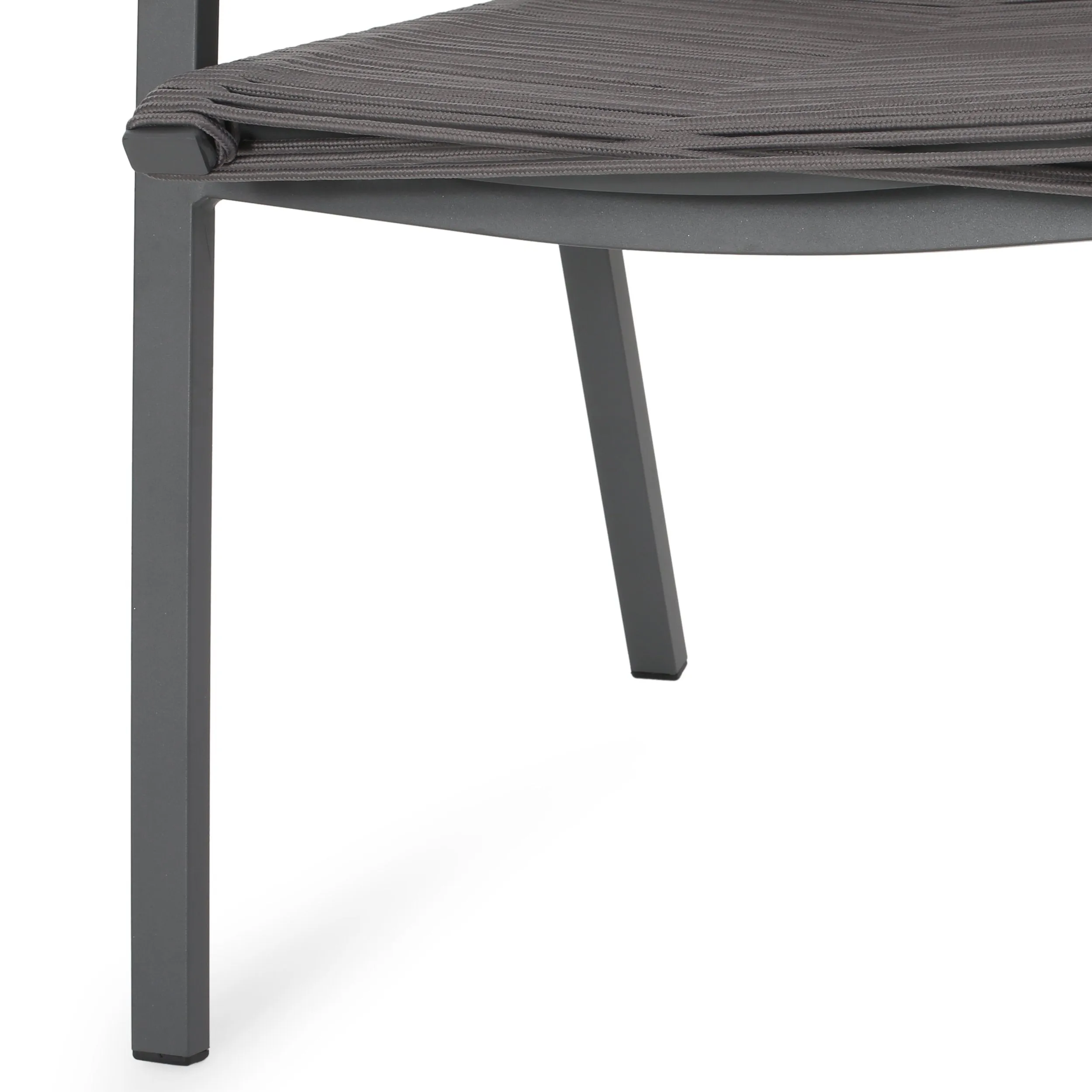 Outdoor Modern 6 Seater Aluminum Dining Set with Tempered Glass Top - NH258013