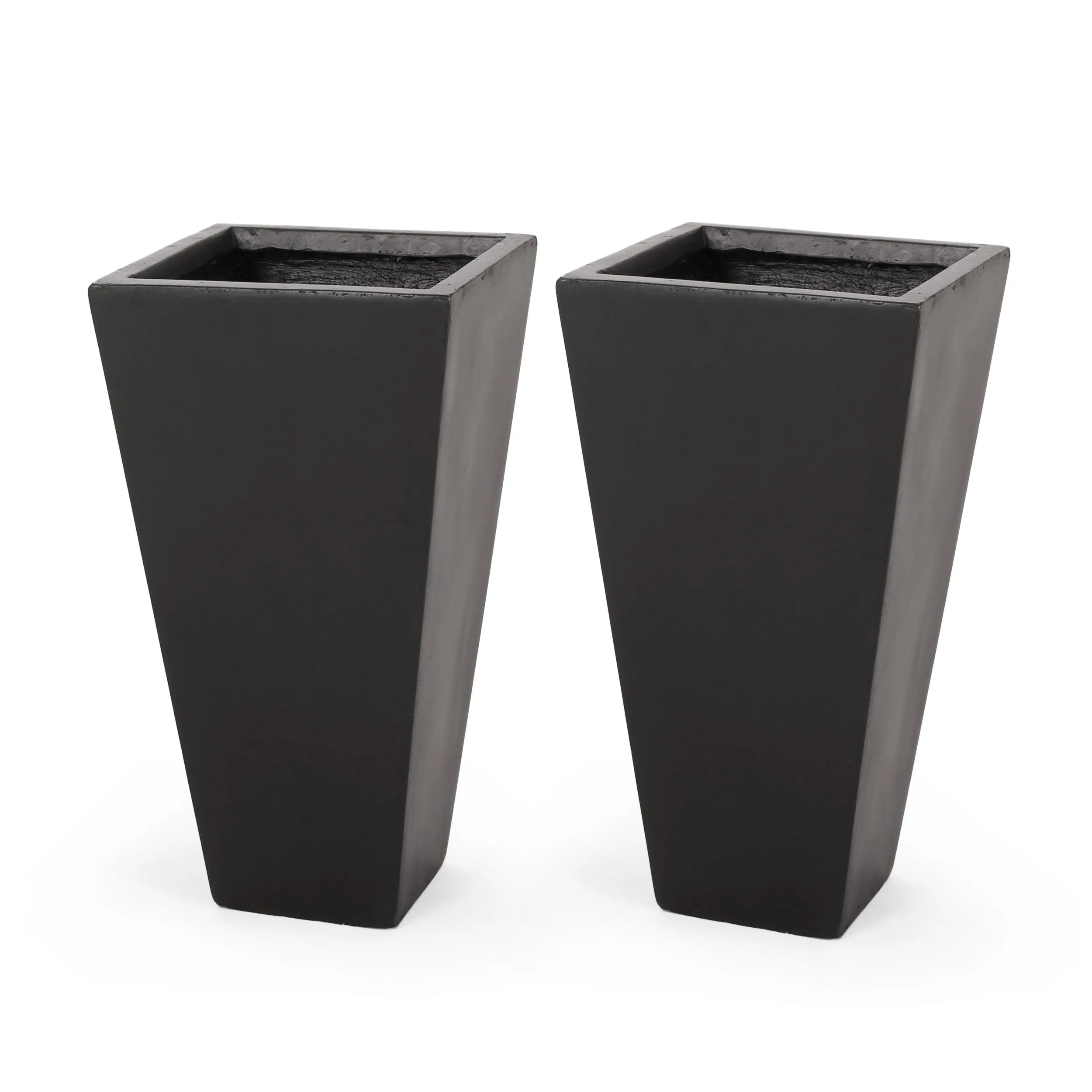 Outdoor Modern Cast Stone Planters (Set of 2) - NH147413 patio chairs, outdoor seating