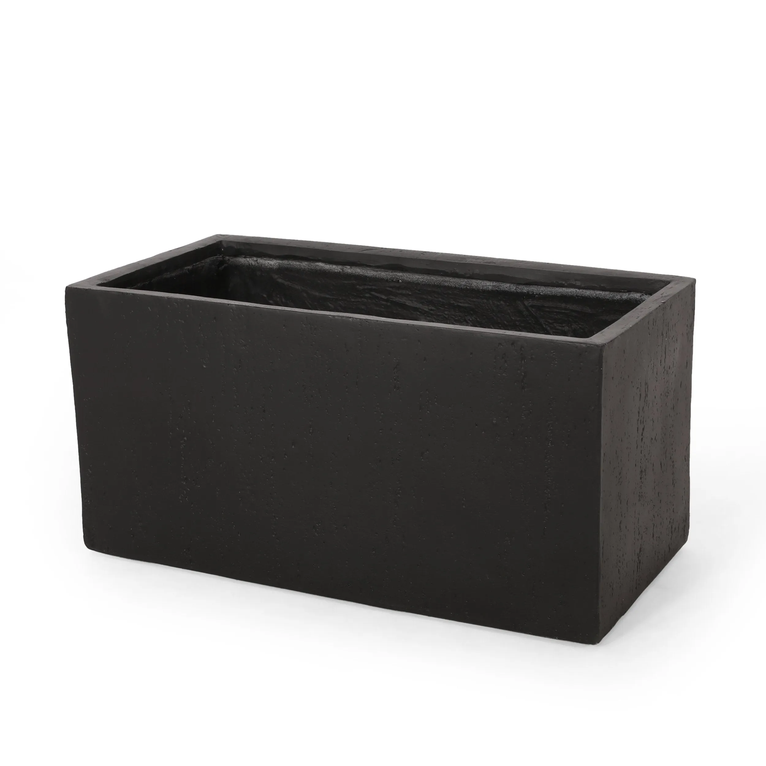 Outdoor Modern Cast Stone Rectangular Planters (Set of 2) - NH713313