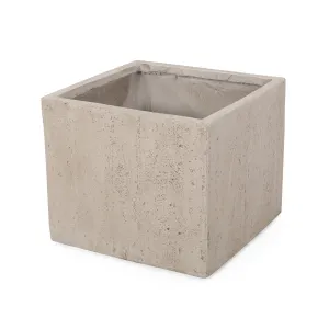 Outdoor Modern Cast Stone Square Planter - NH913313 patio chairs, outdoor seating