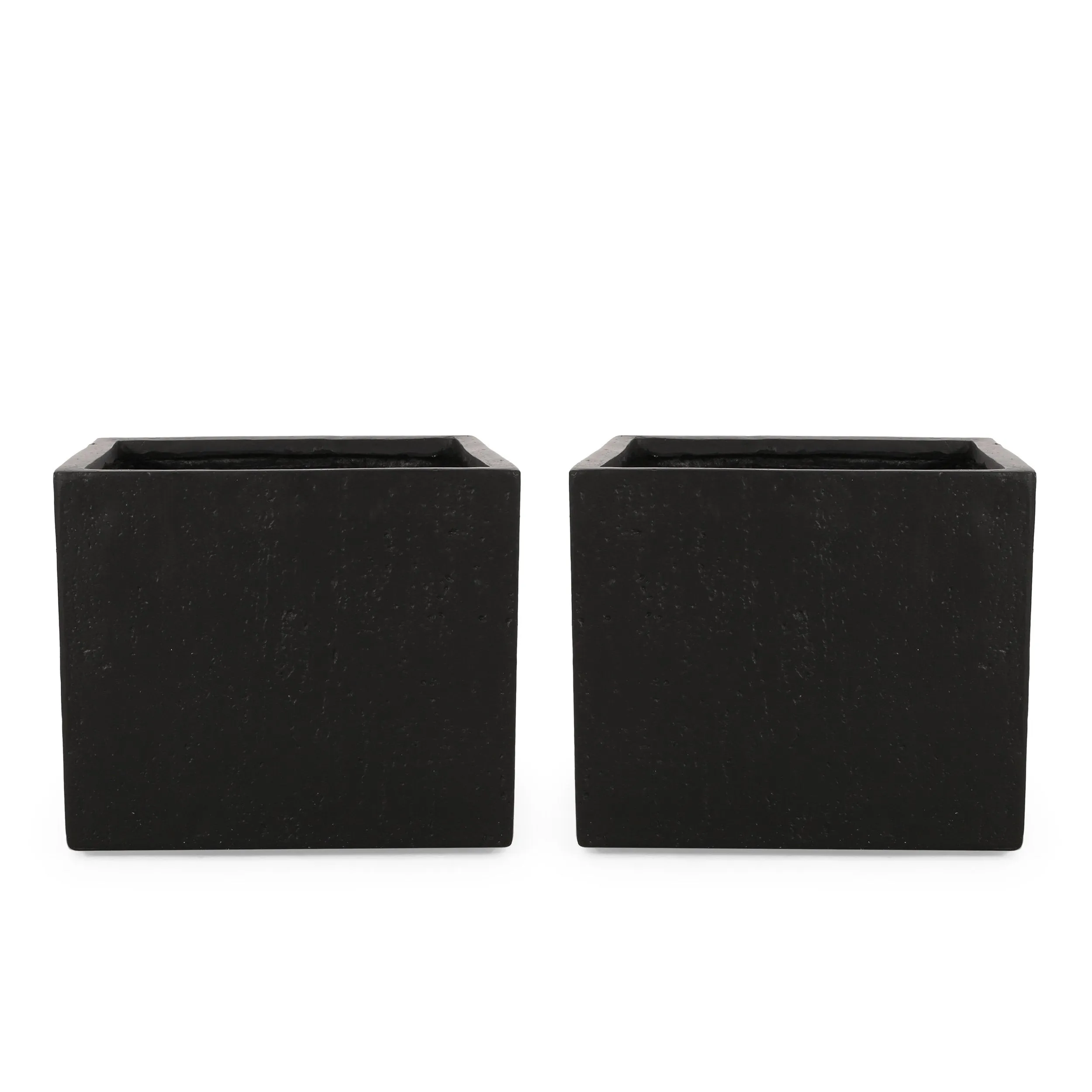 Outdoor Modern Cast Stone Square Planters (Set of 2) - NH223313 patio chairs, outdoor seating