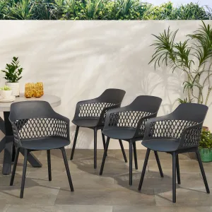 Outdoor Modern Dining Chair (Set of 4) - NH081213 patio chairs, outdoor seating