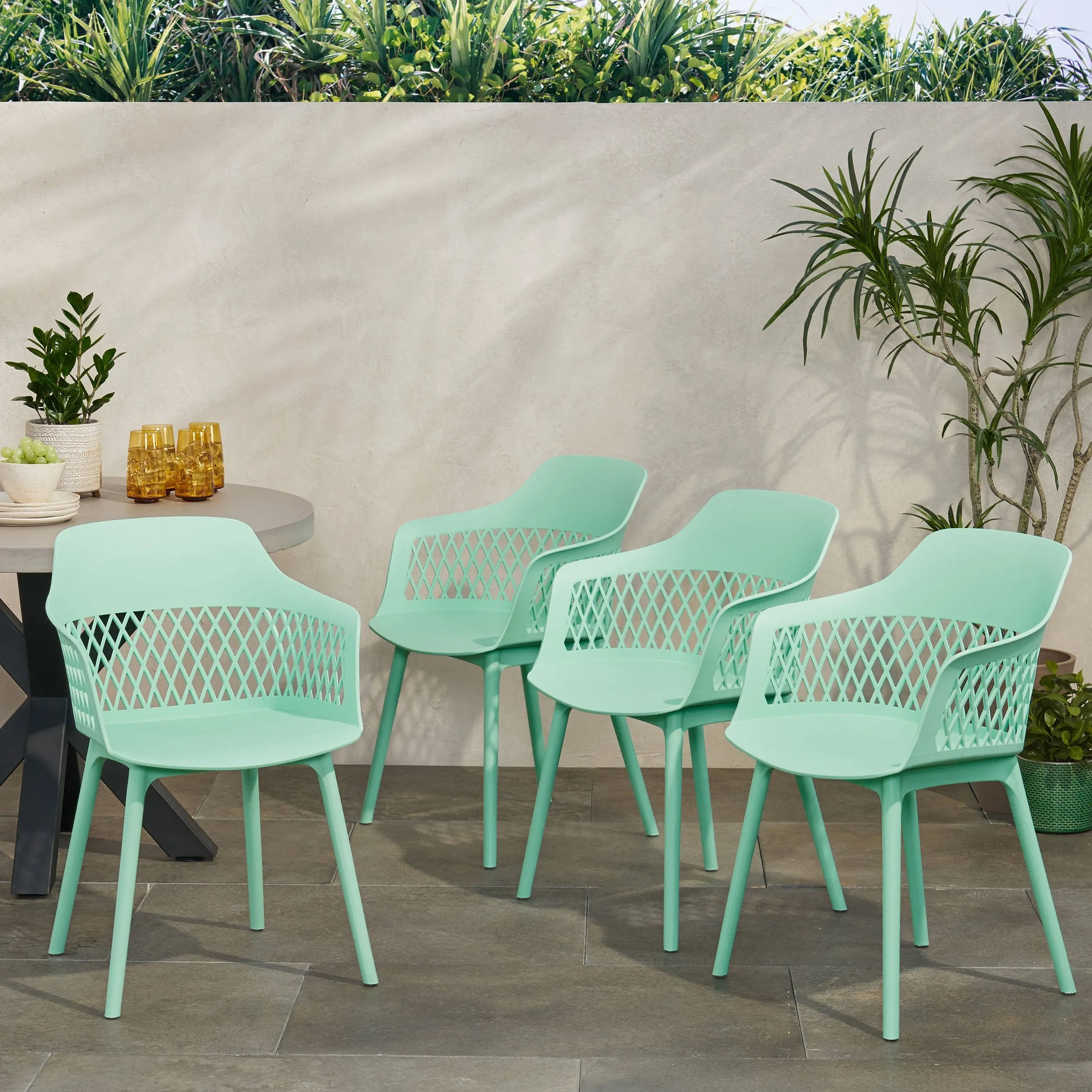 Outdoor Modern Dining Chair (Set of 4) - NH081213