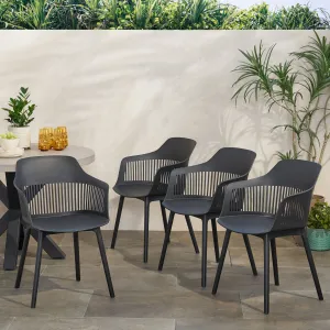Outdoor Modern Dining Chair (Set of 4) - NH671213 patio chairs, outdoor seating