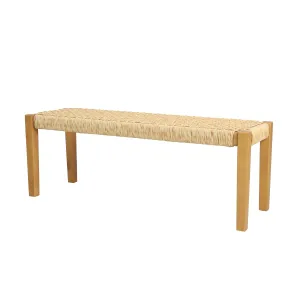 Outdoor Modern Industrial Acacia Wood Bench - NH214313 patio chairs, outdoor seating