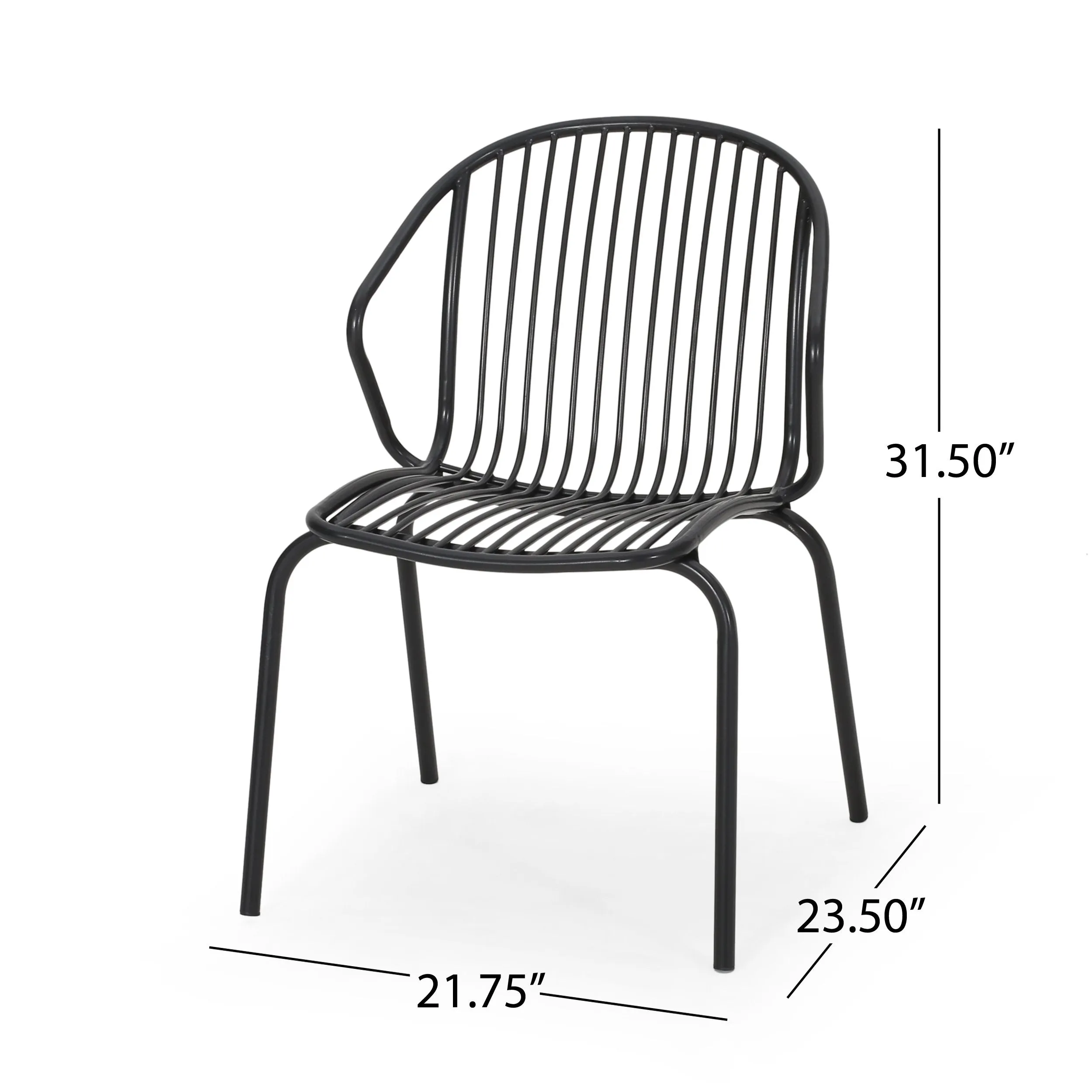Outdoor Modern Iron Club Chair (Set of 2) - NH417013