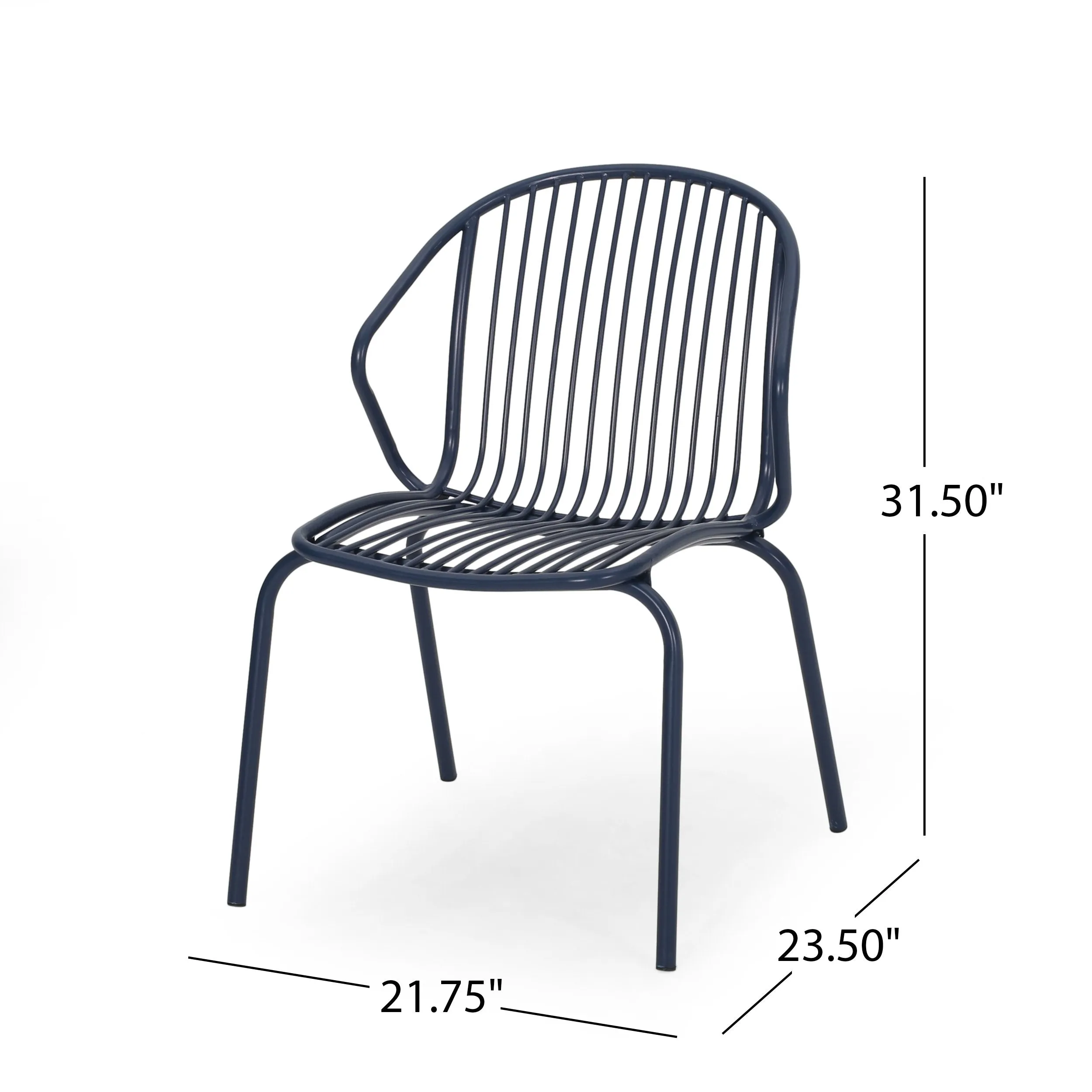 Outdoor Modern Iron Club Chair (Set of 2) - NH417013