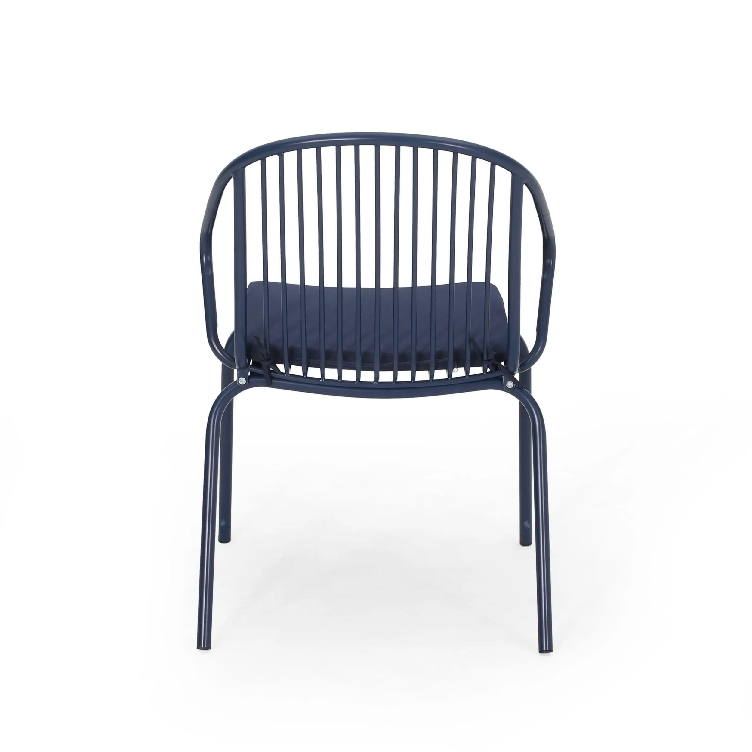 Outdoor Modern Iron Club Chair with Cushion (Set of 2) - NH717013